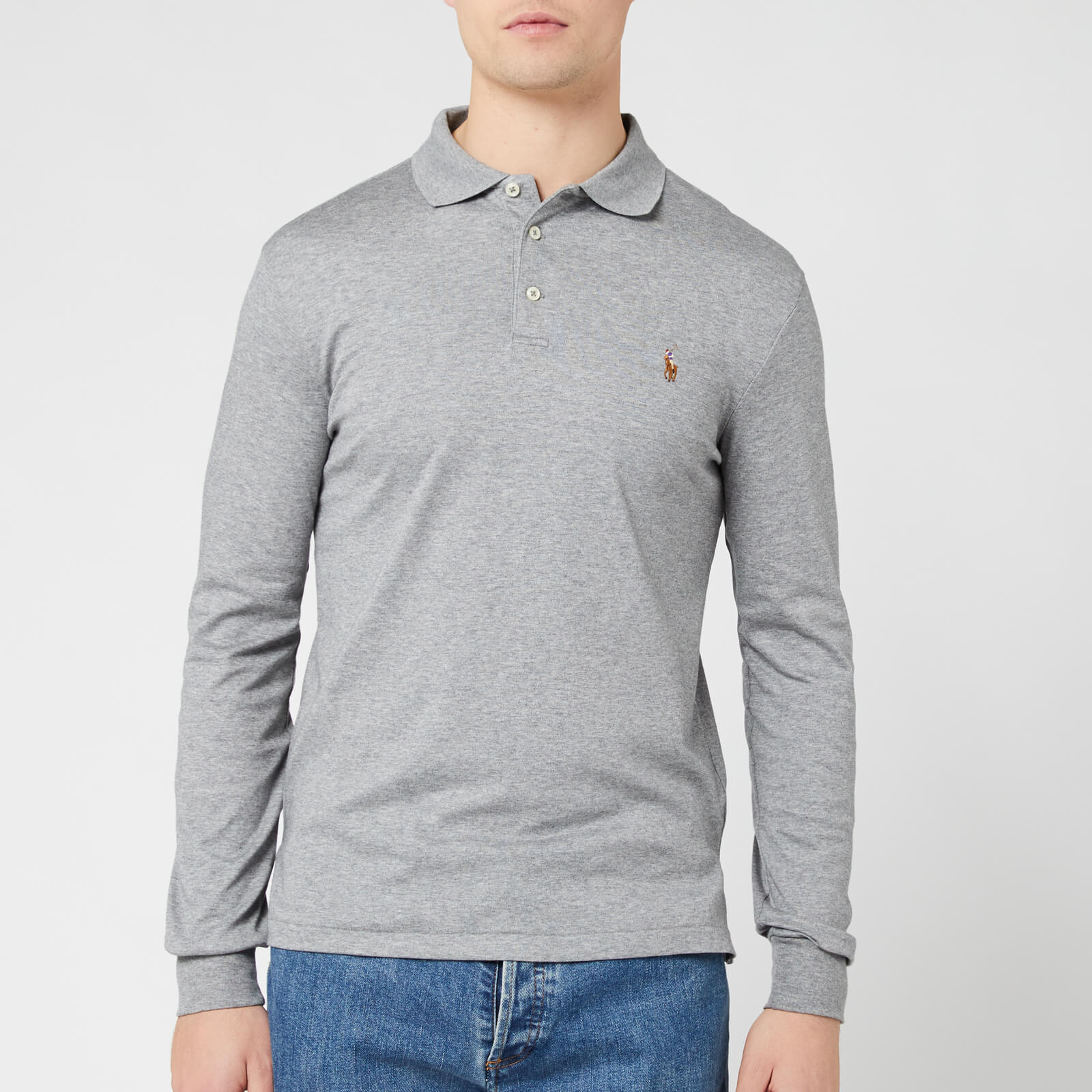 grey long sleeve polo ralph lauren