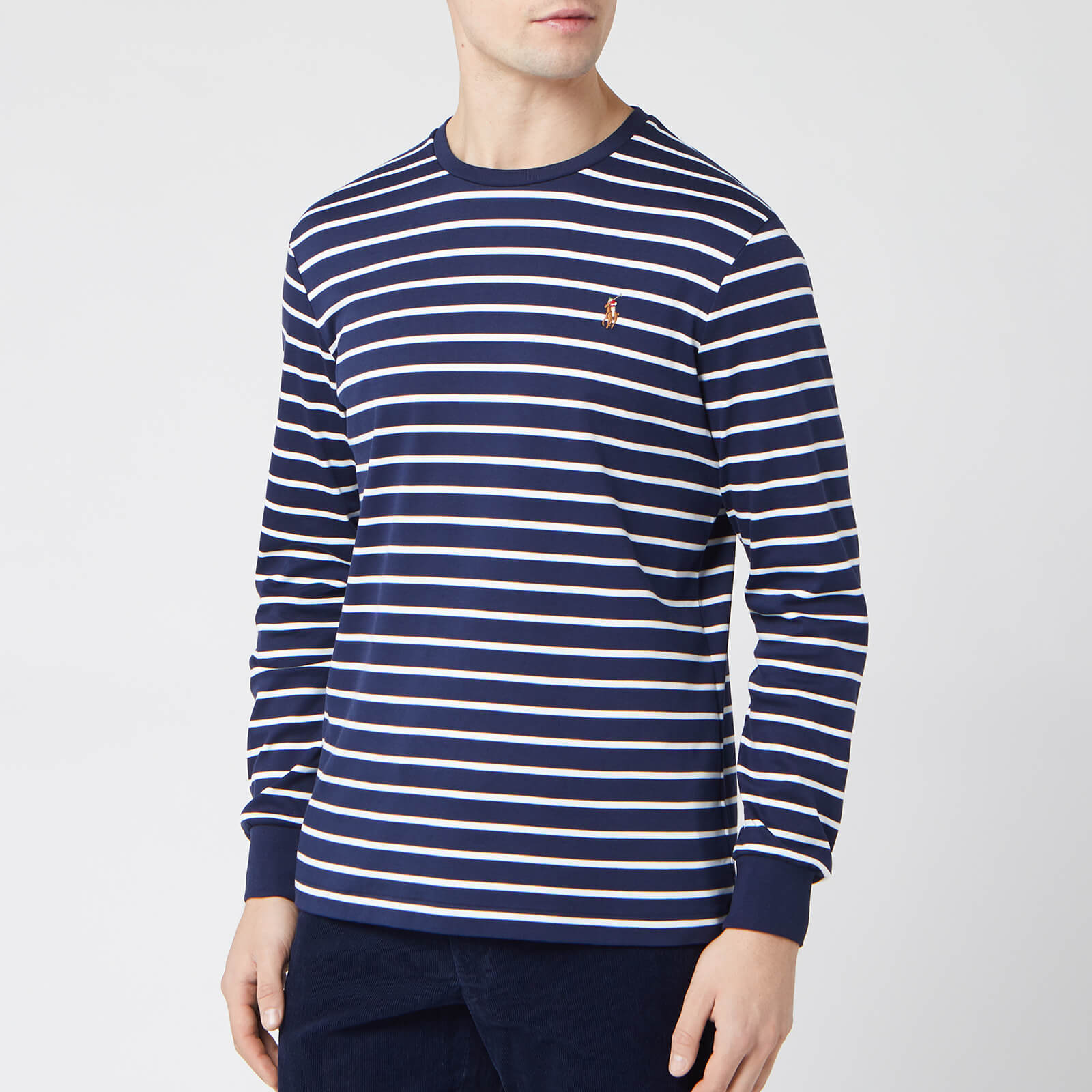 white ralph lauren long sleeve t shirt