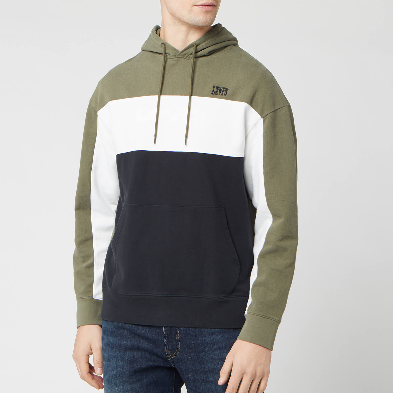 levis hoodie color block