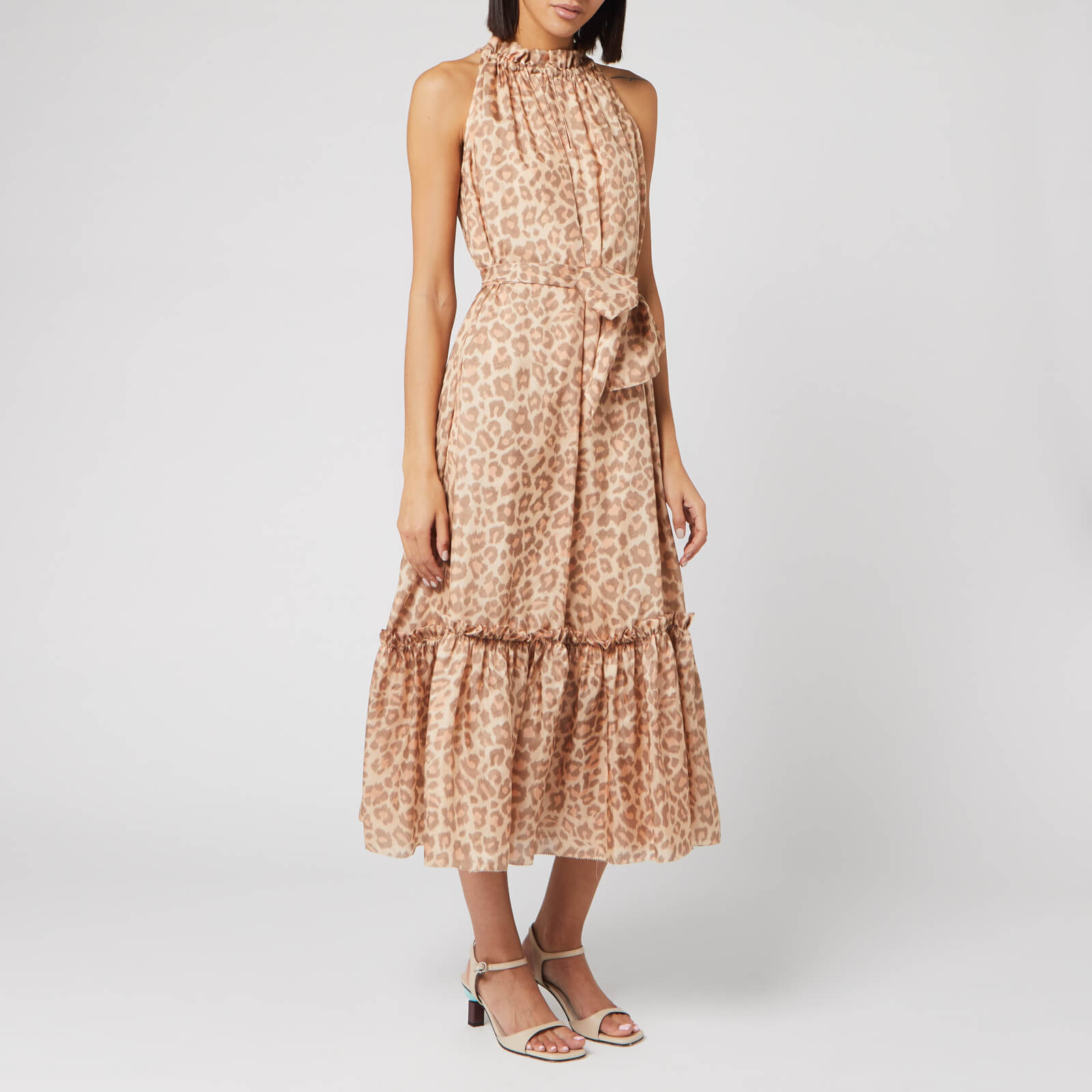 tie shoulder maxi dress