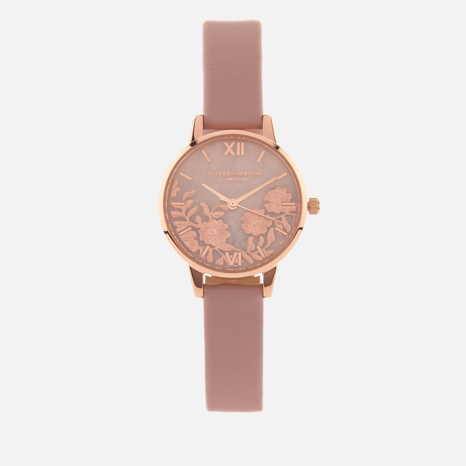 Olivia Burton Women's Semi Precious Watch - Pale Pink