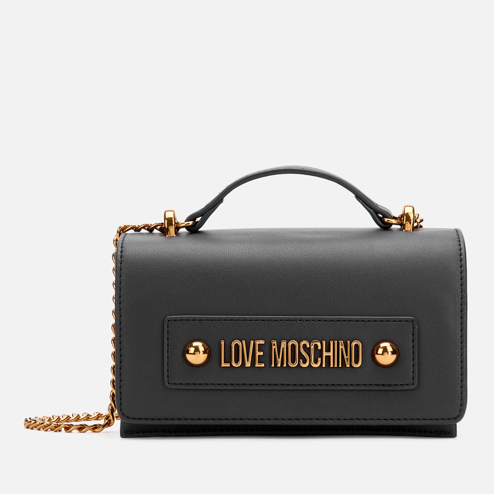 love moschino logo shoulder bag