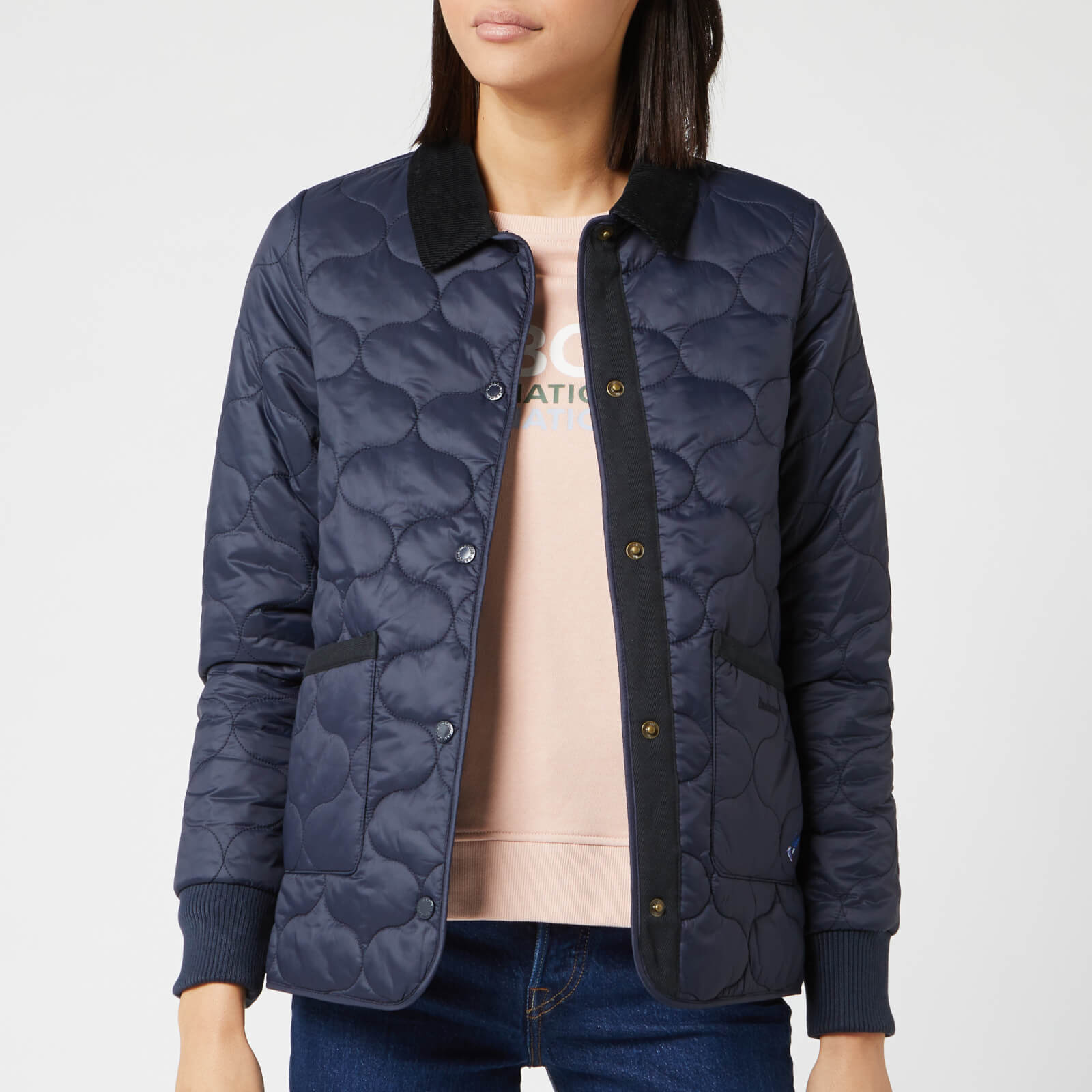 navy quilted barbour jacket womens