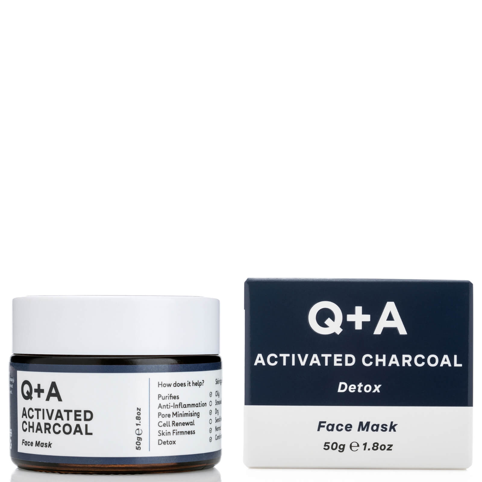 Download Q A Activated Charcoal Face Mask 50g Skinstore PSD Mockup Templates