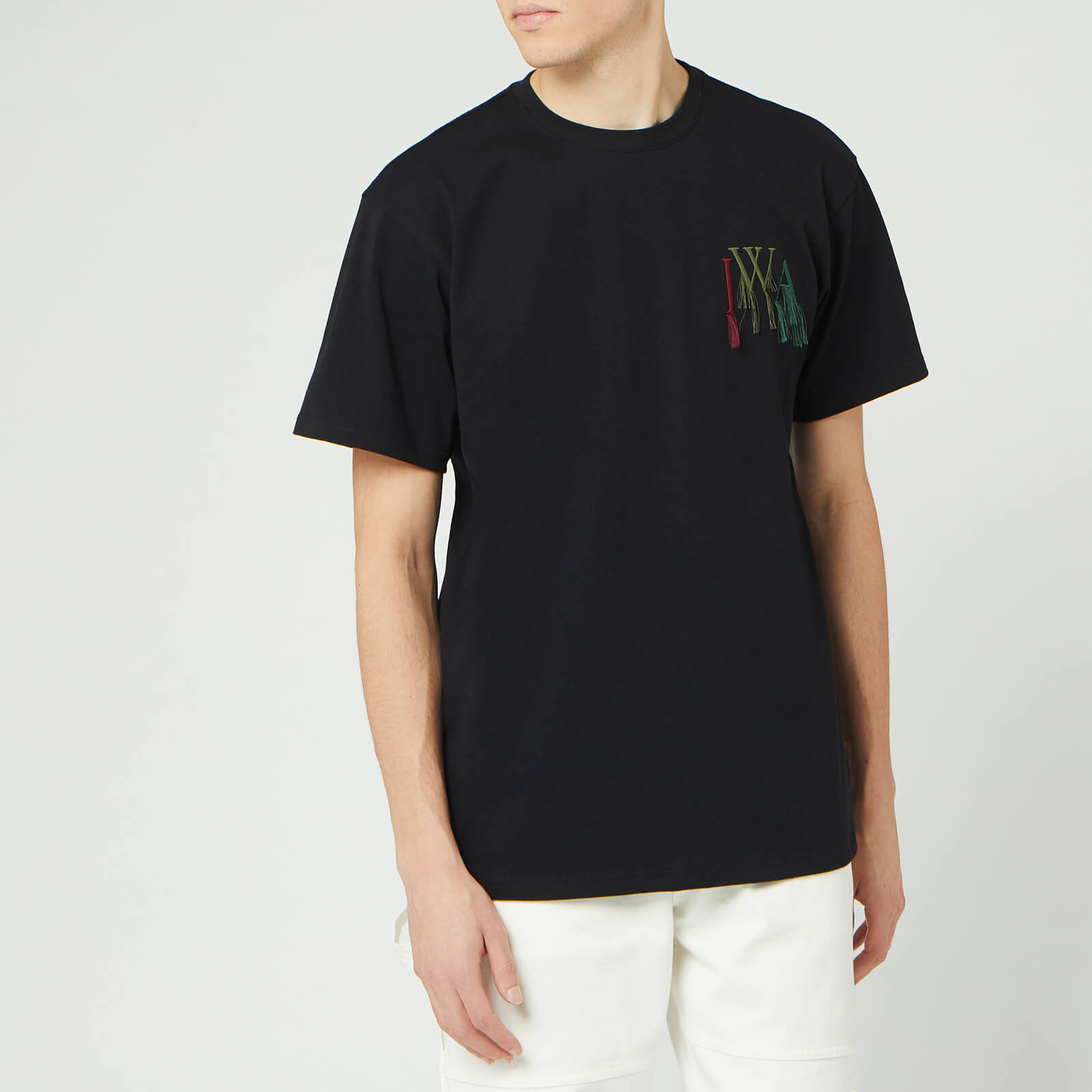 Jw Anderson Men S Logo Embroidery T Shirt Black Free Uk