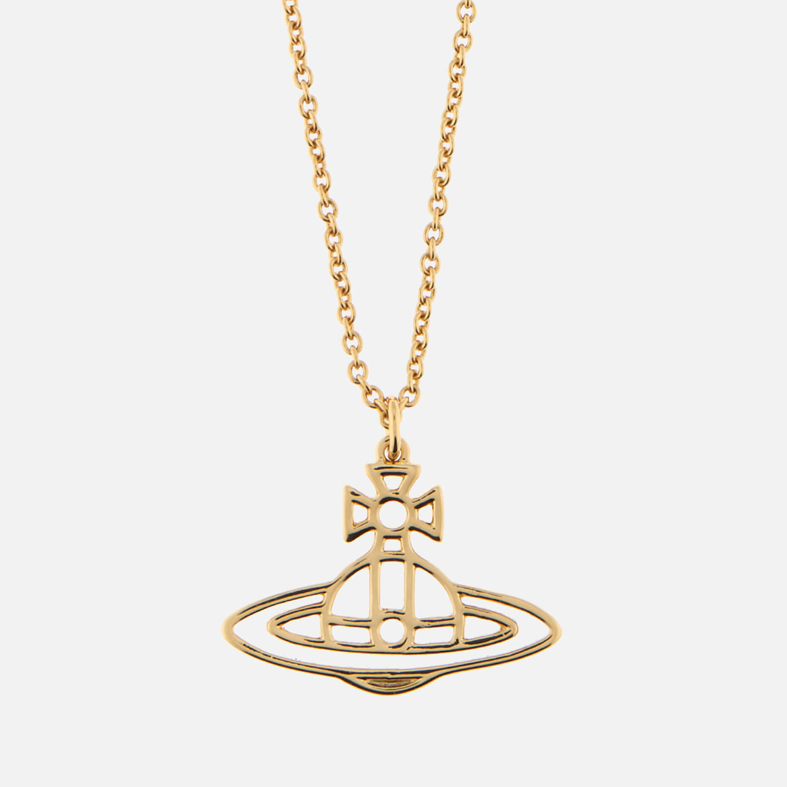 vivienne westwood thin lines flat orb necklace