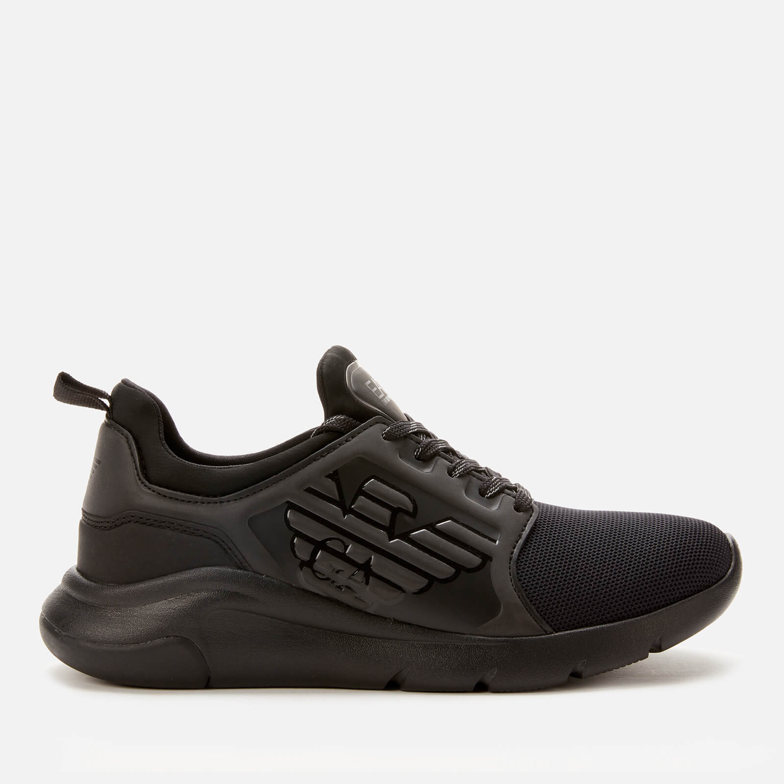 emporio armani eagle logo low trainers