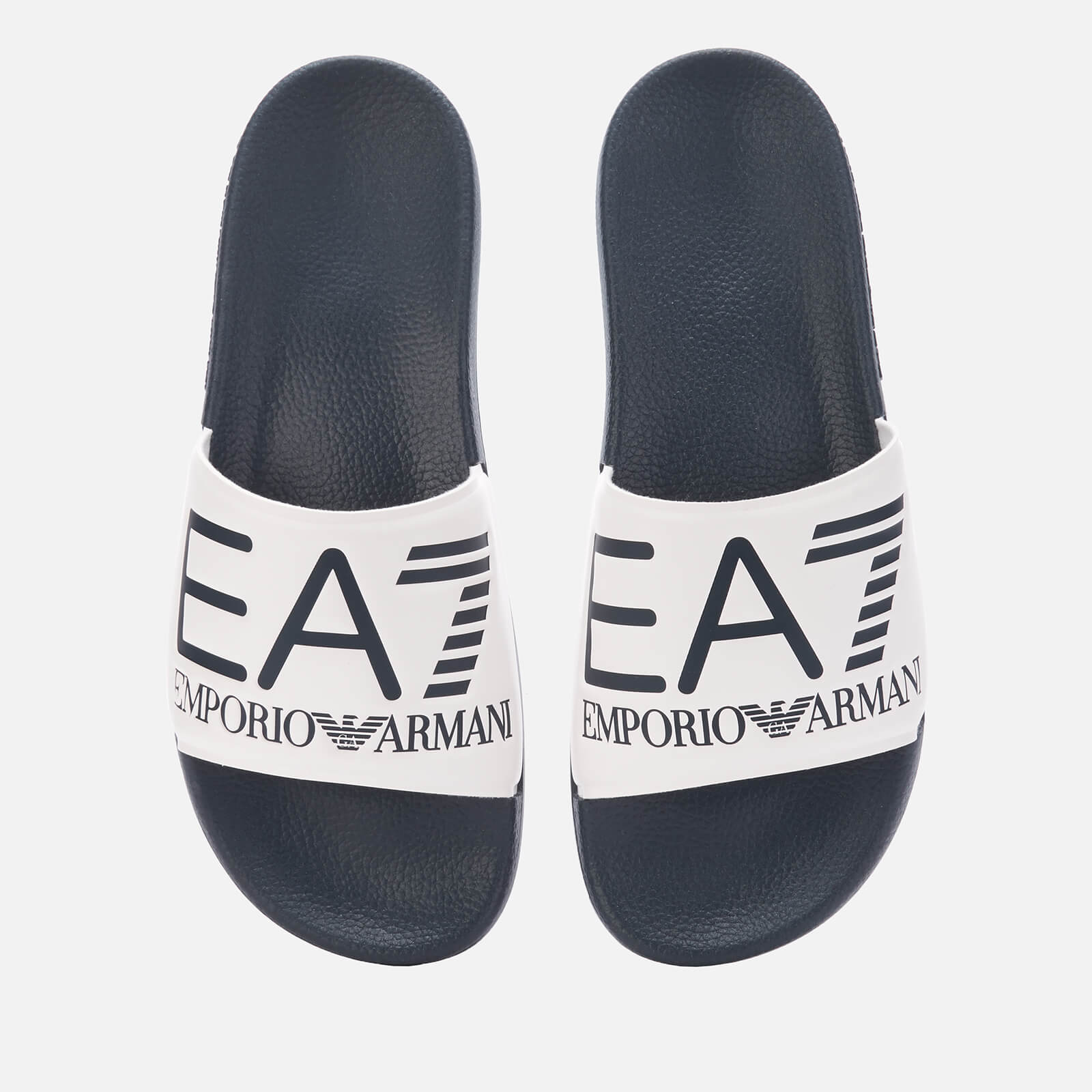 white ea7 sliders
