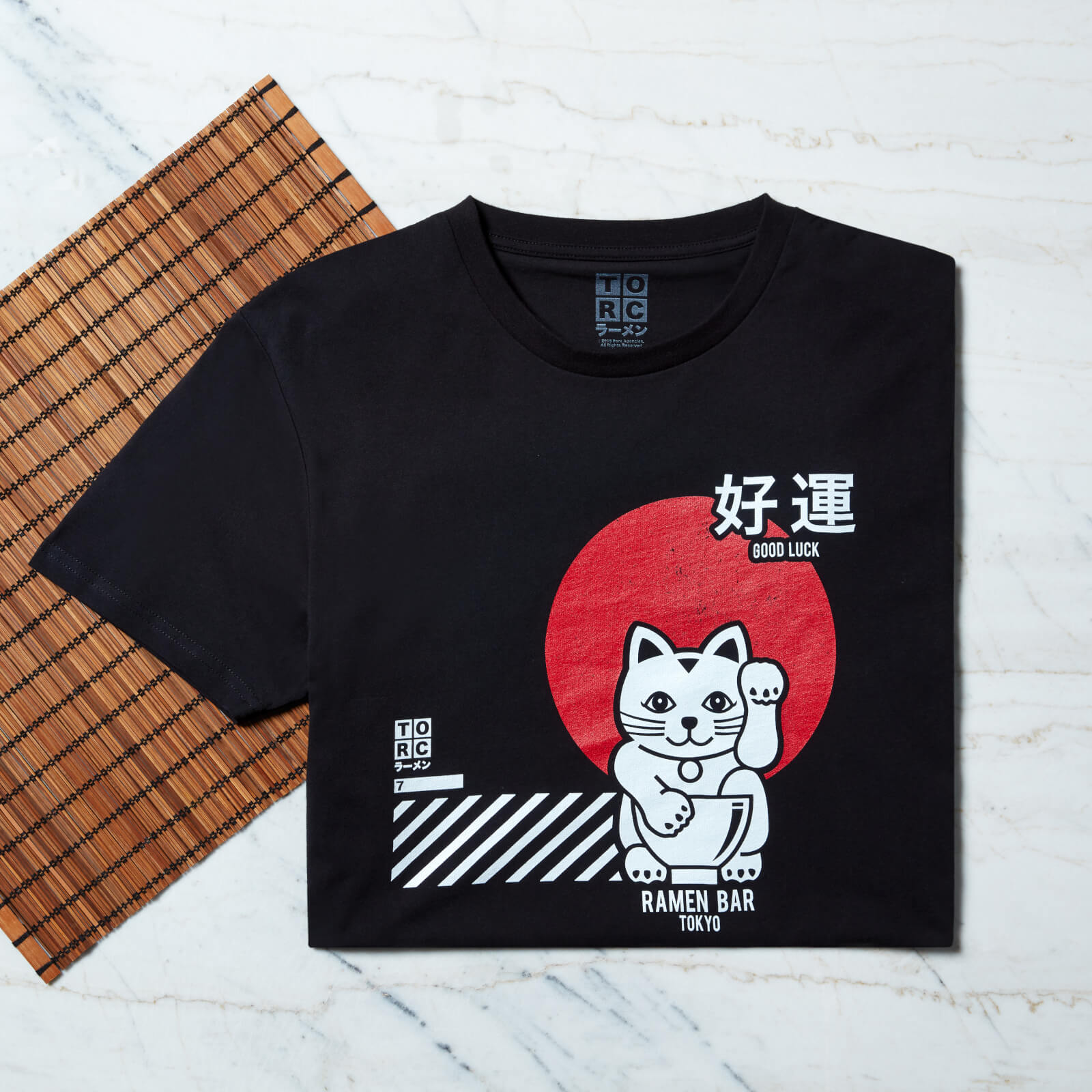 Ramen Lucky Cat T Shirt Black Iwoot