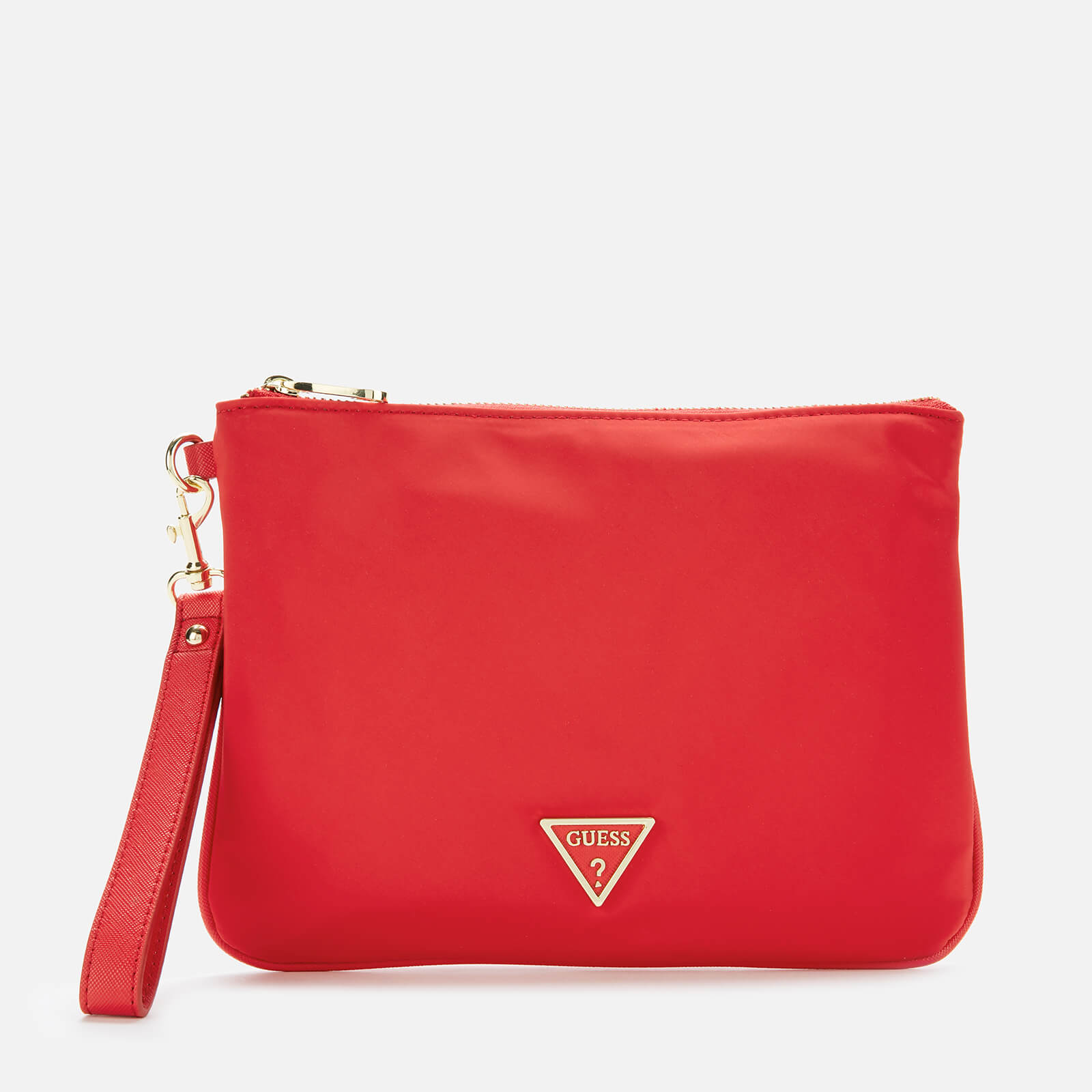 Guess Women S Did I Say 90s Flat Top Zip Pouch Red Womens Accessories Thehut Com