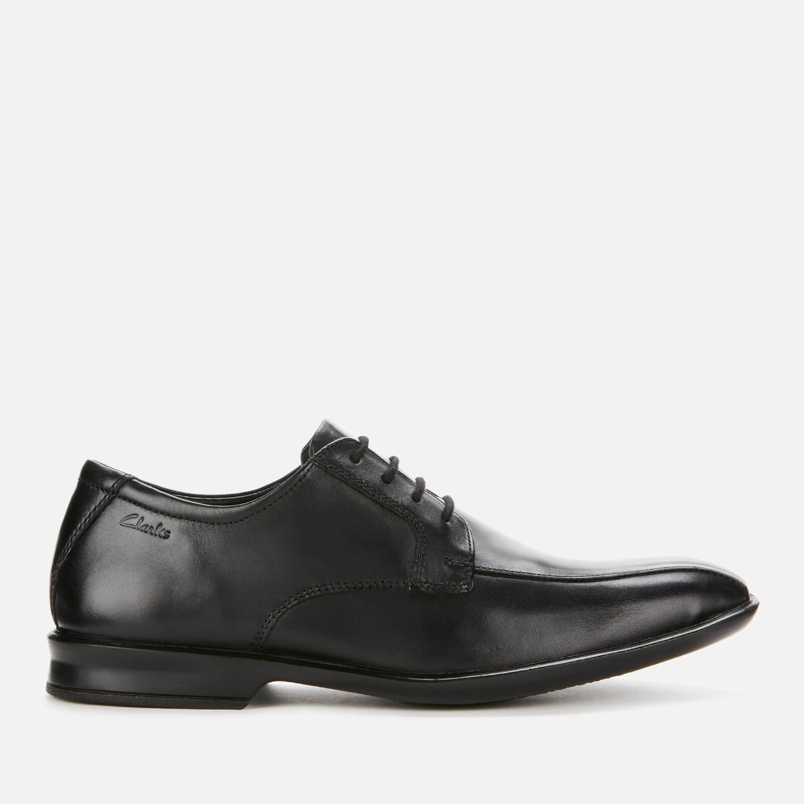 clarks mens black leather shoes