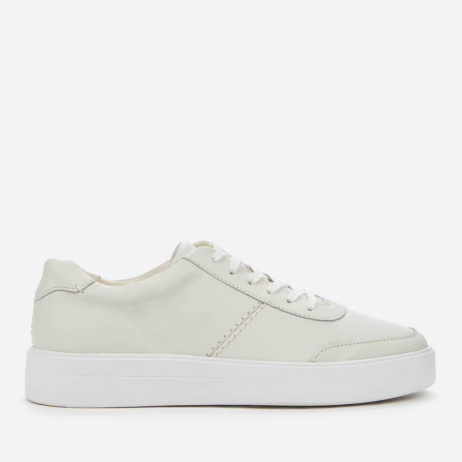 clarks white leather trainers