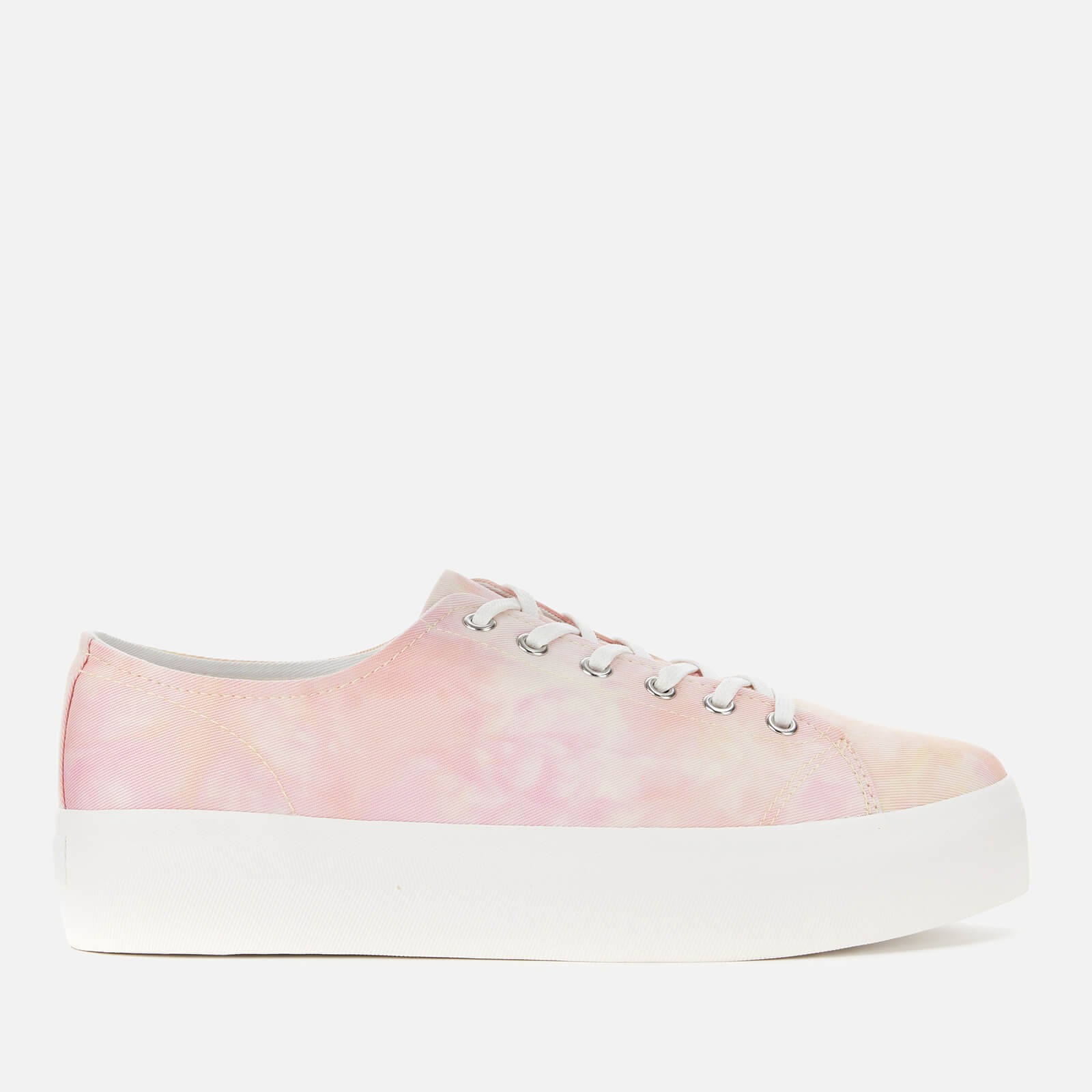 pink flatform trainers