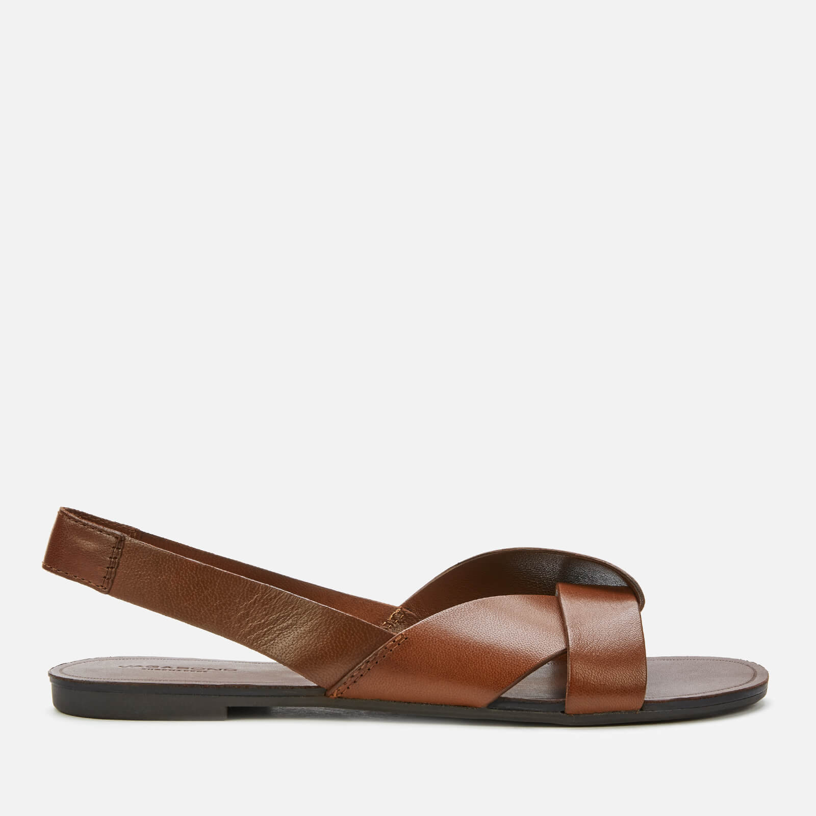 Vagabond Women S Tia Leather Flat Sandals Cognac Free Uk Delivery Allsole