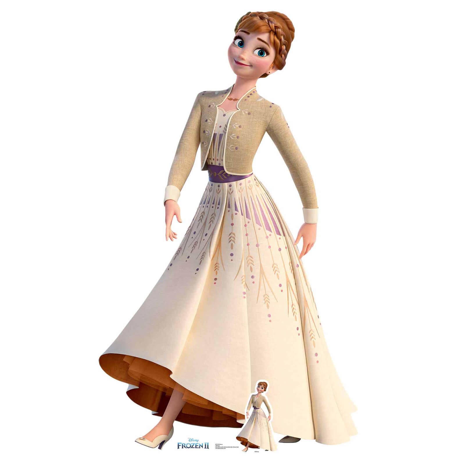 Disney Frozen 2 Anna Lifesized Carboard Cut Out Merchandise Zavvi