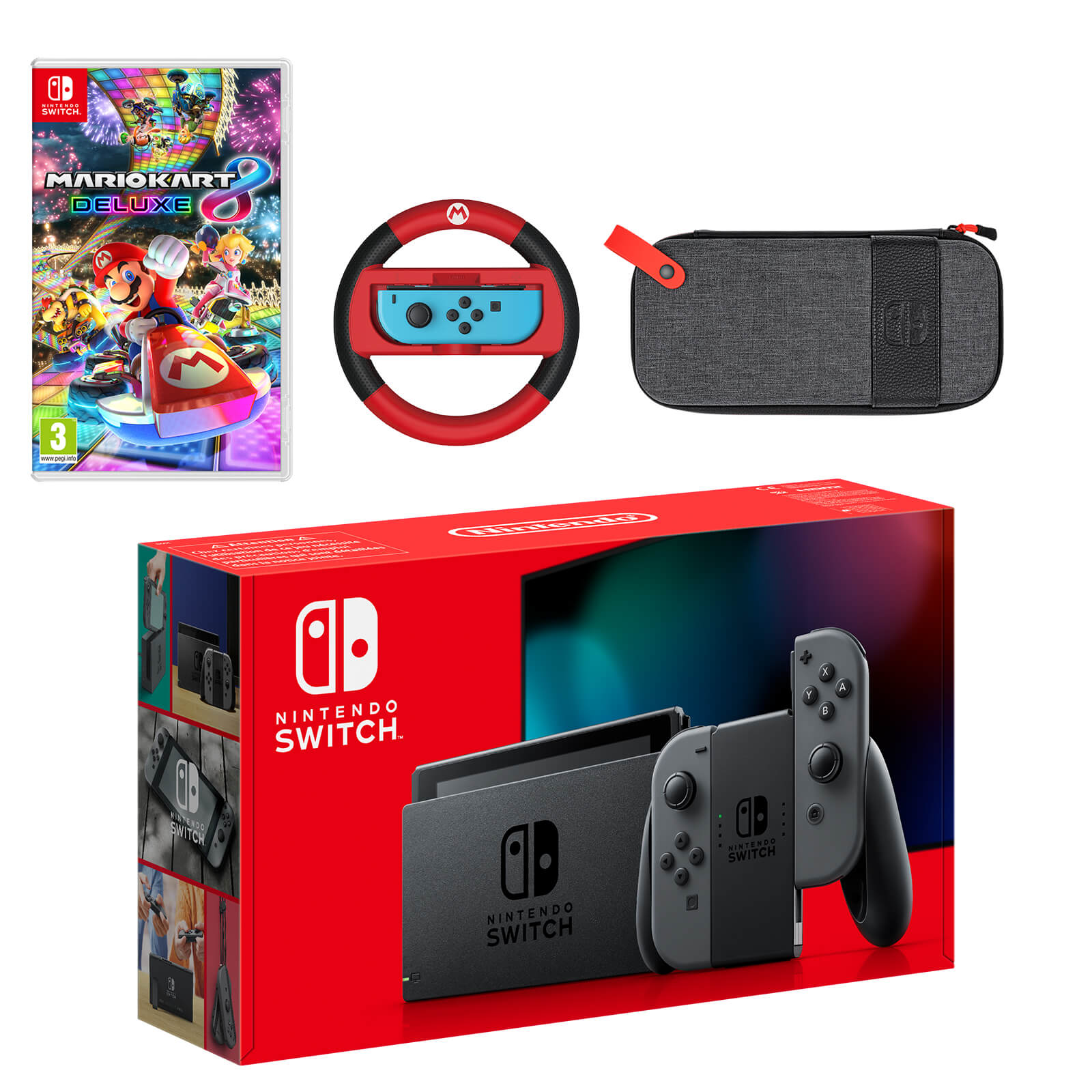 Nintendo Switch Grey Mario Kart 8 Deluxe Pack Nintendo Official Uk Store