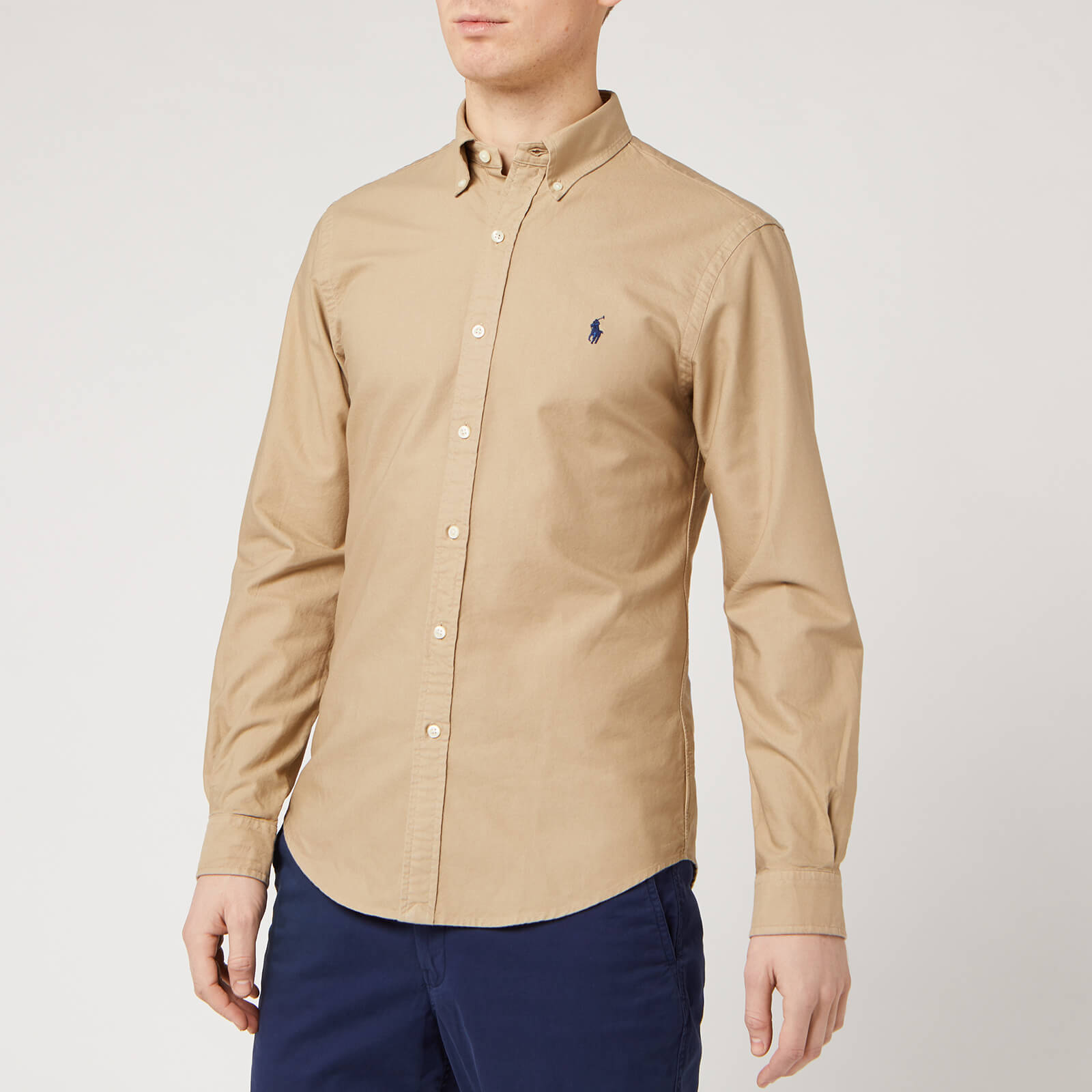 tan ralph lauren polo shirt