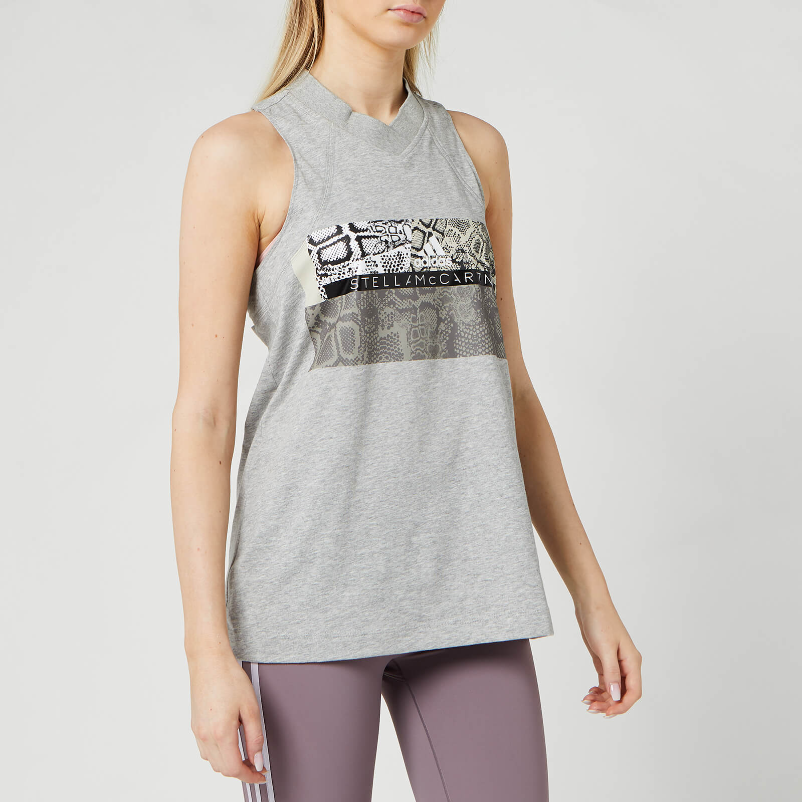 grey adidas tank top