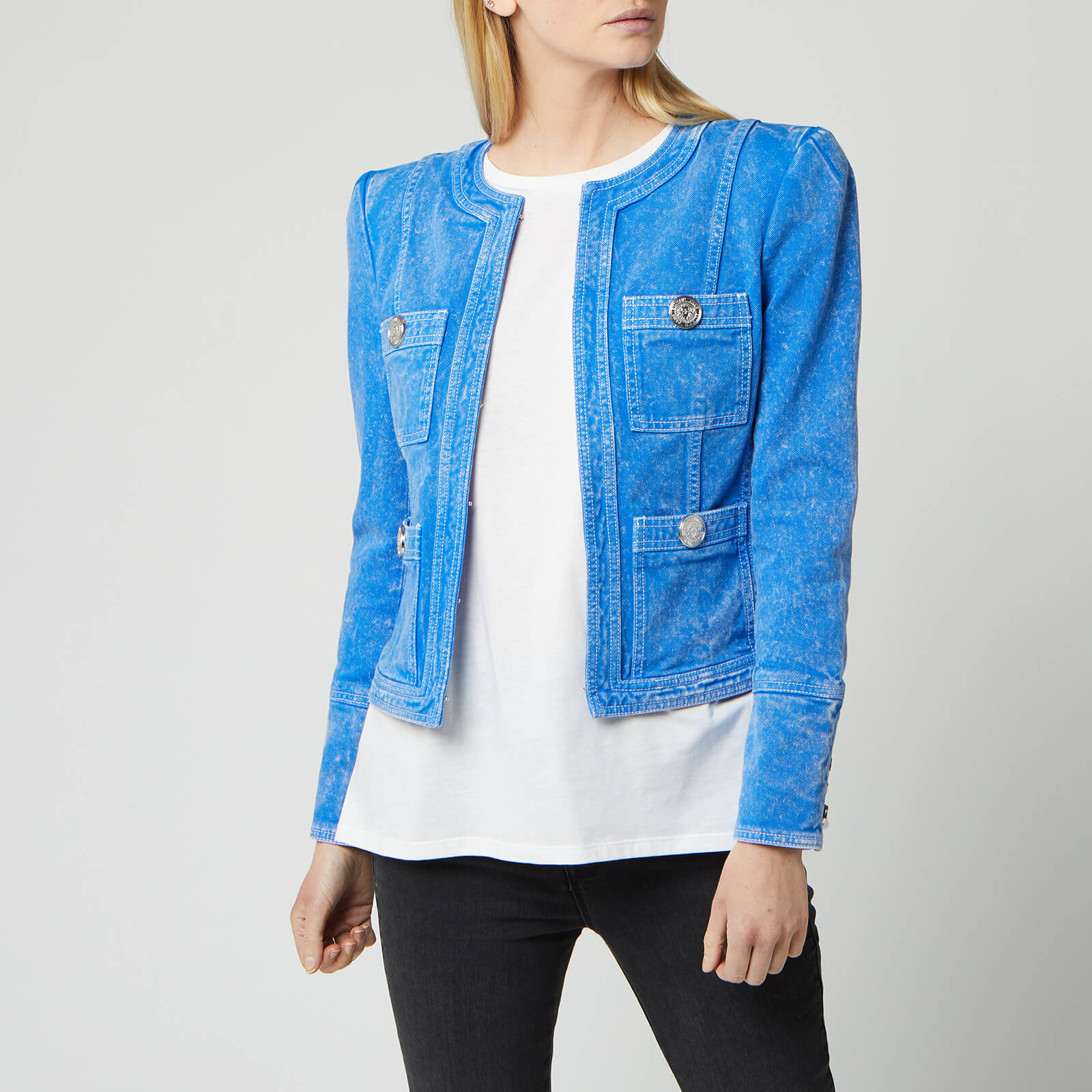 balmain acid wash jeans