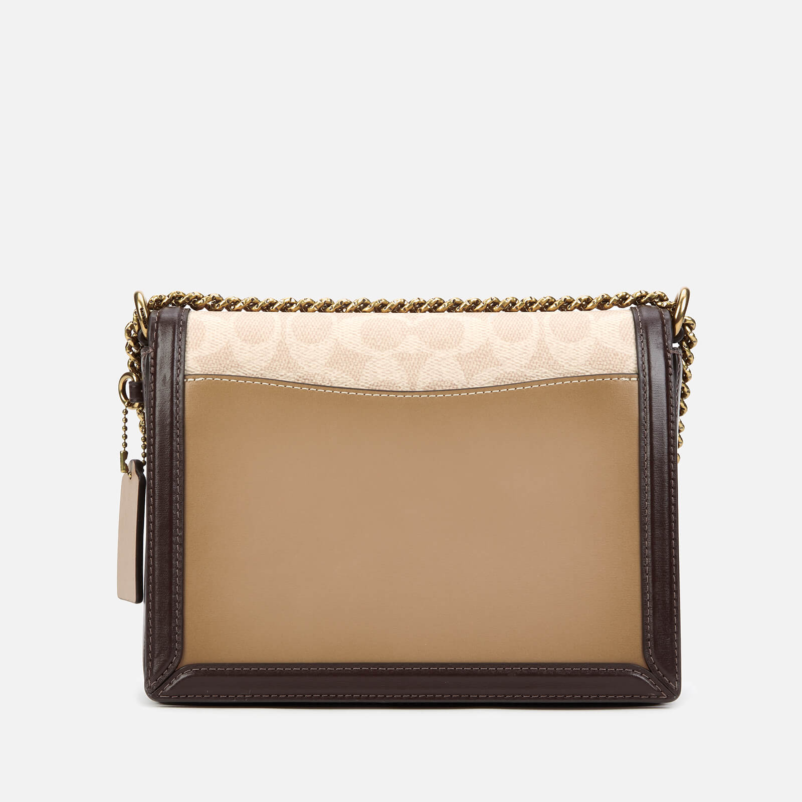 Coach 蔻驰 Signature Block Hutton 撞色小方包 链条挎包 优惠码折后海淘免运费直邮到手¥2717.6