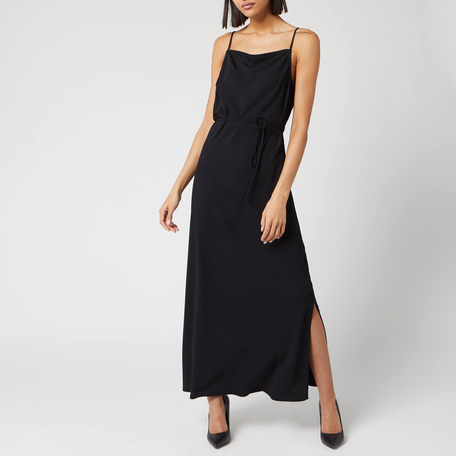 black long cami dress