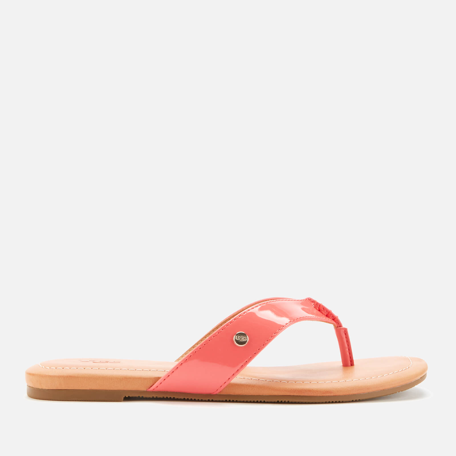 coral flip flops