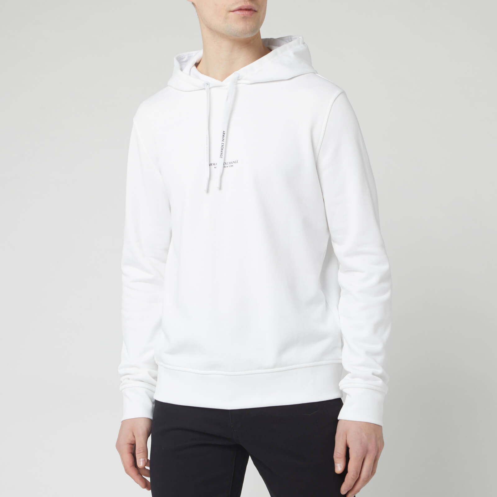 armani exchange white hoodie