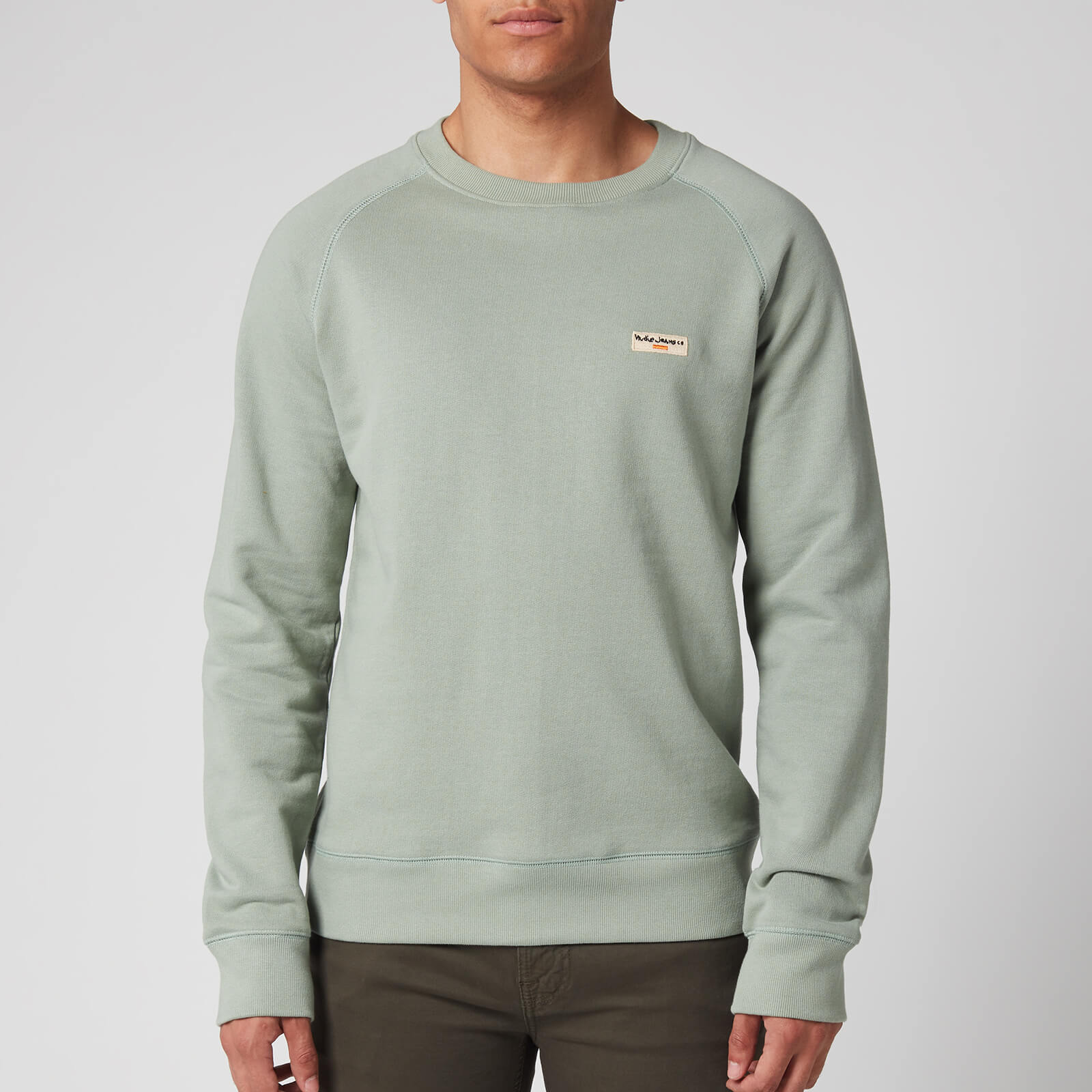 pale green sweatshirt