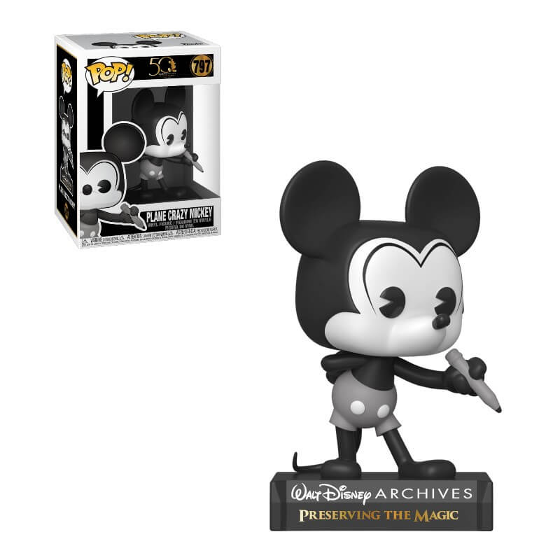 disney archives plane crazy mickey mouse black white funko pop vinyl pop in a box us disney archives plane crazy mickey mouse black white funko pop vinyl
