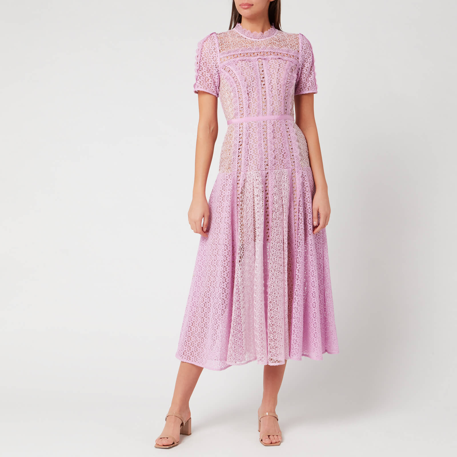 lilac midi dress