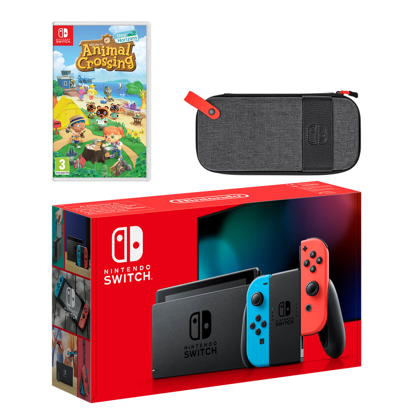 Nintendo Switch Neon Blue Neon Red Animal Crossing New Horizons