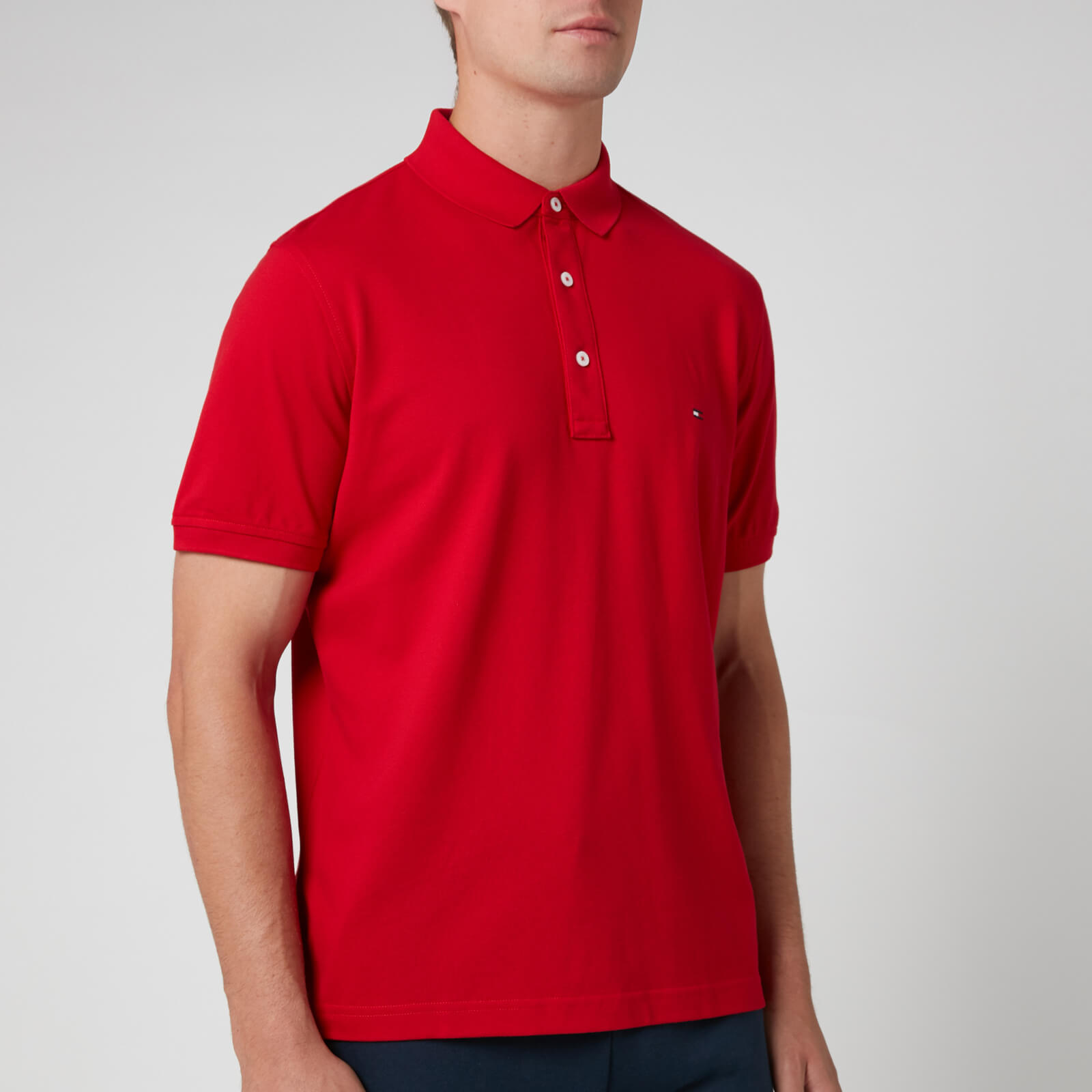 red tommy hilfiger polo
