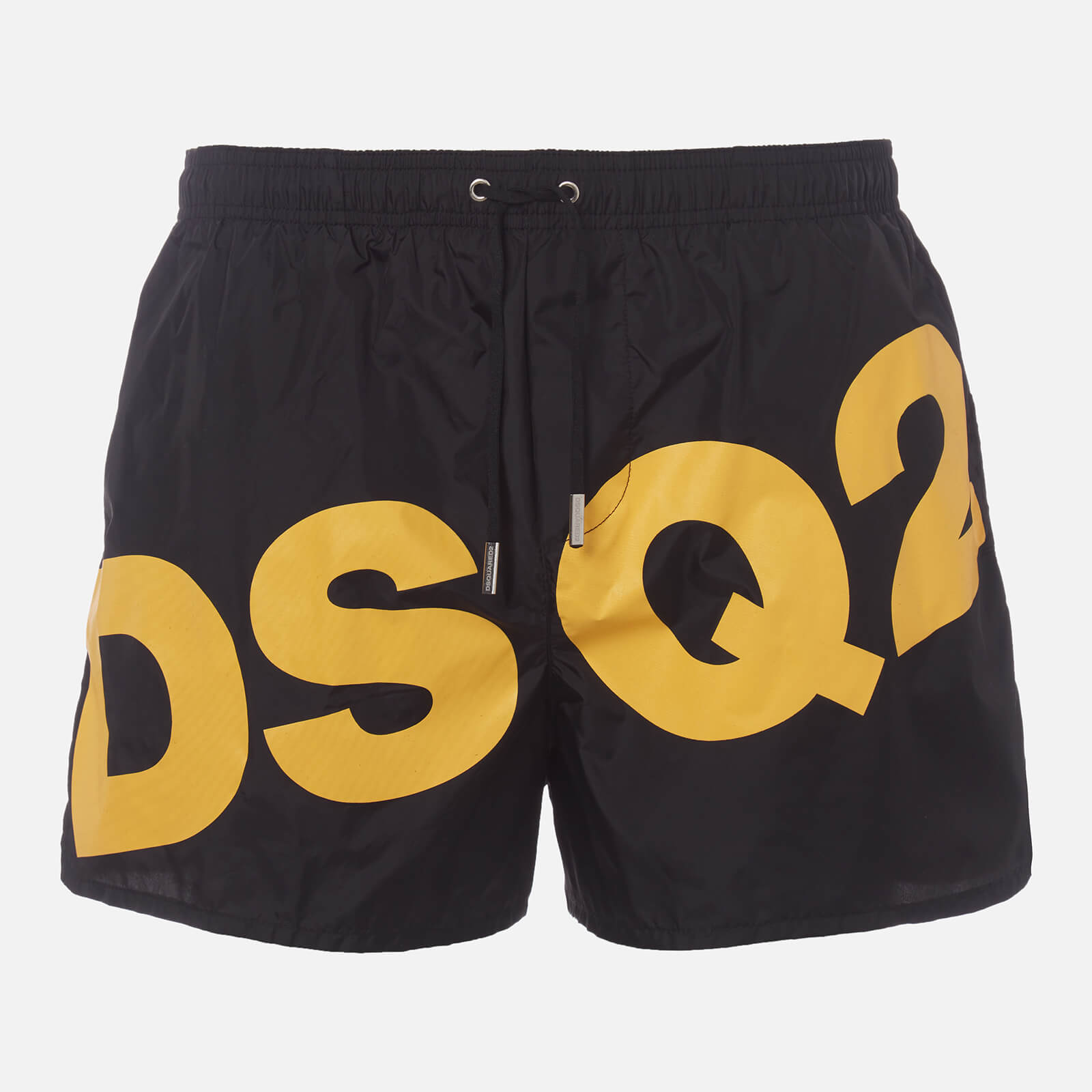 yellow and black swim trunks