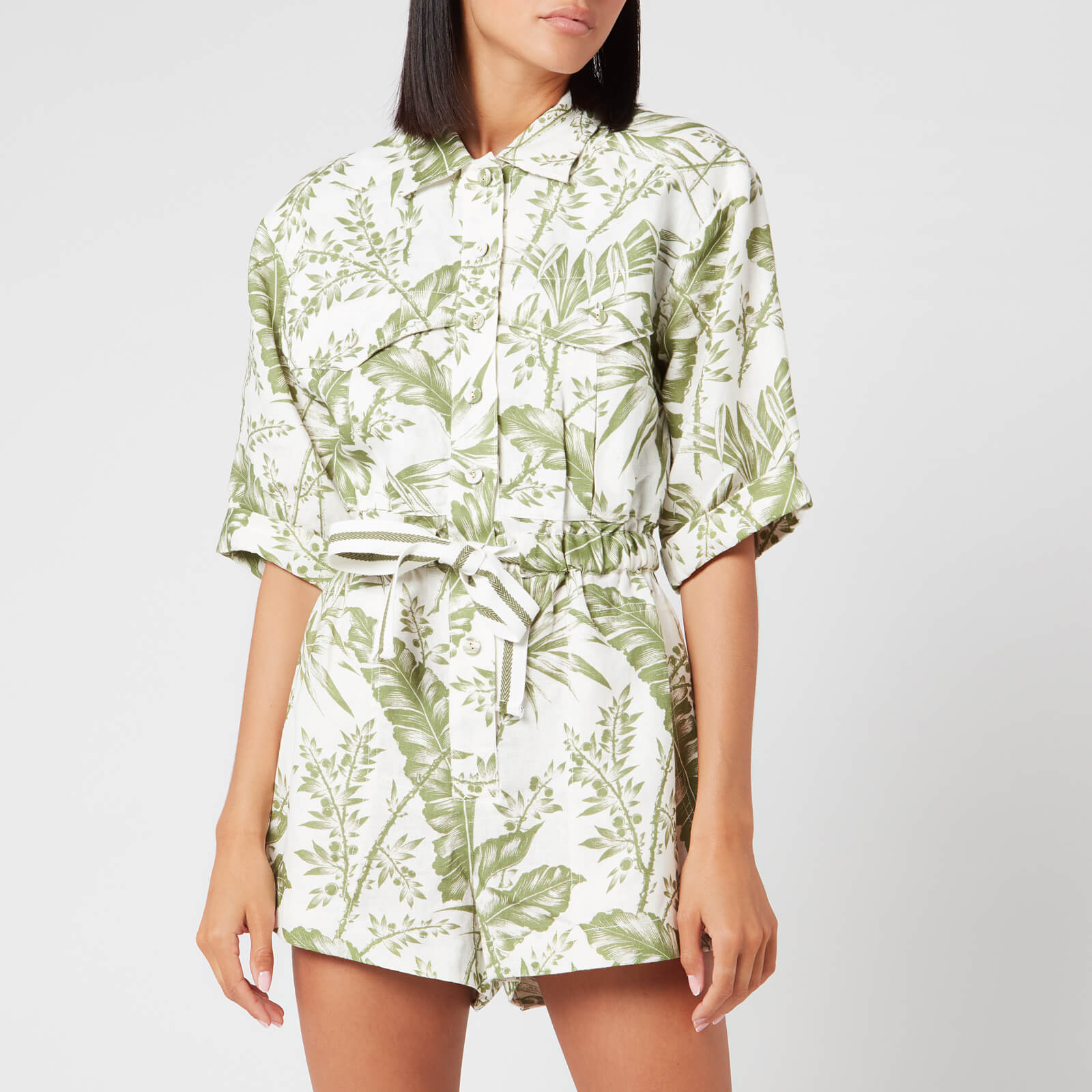 womens khaki playsuit