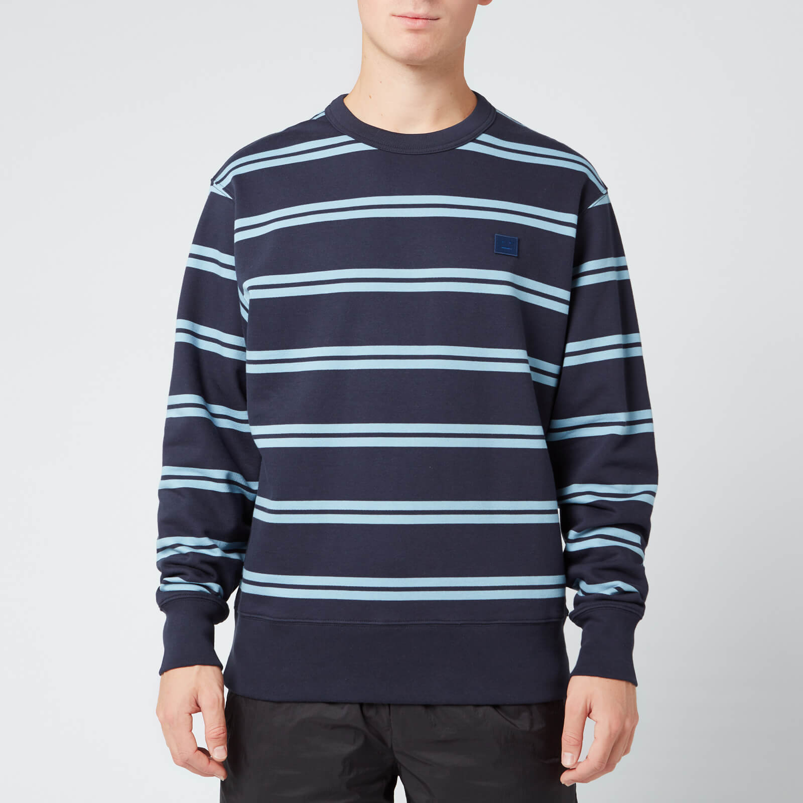 navy striped sweatshirt