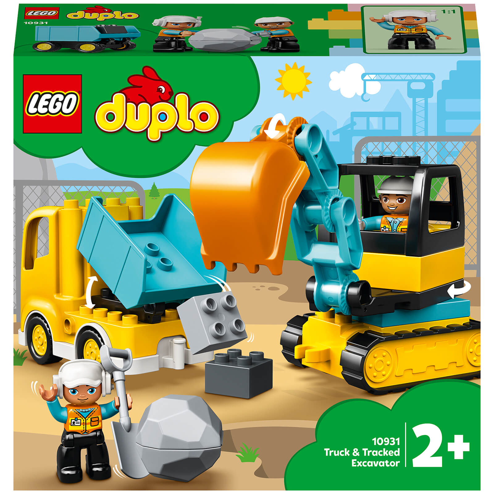 duplo digger and truck