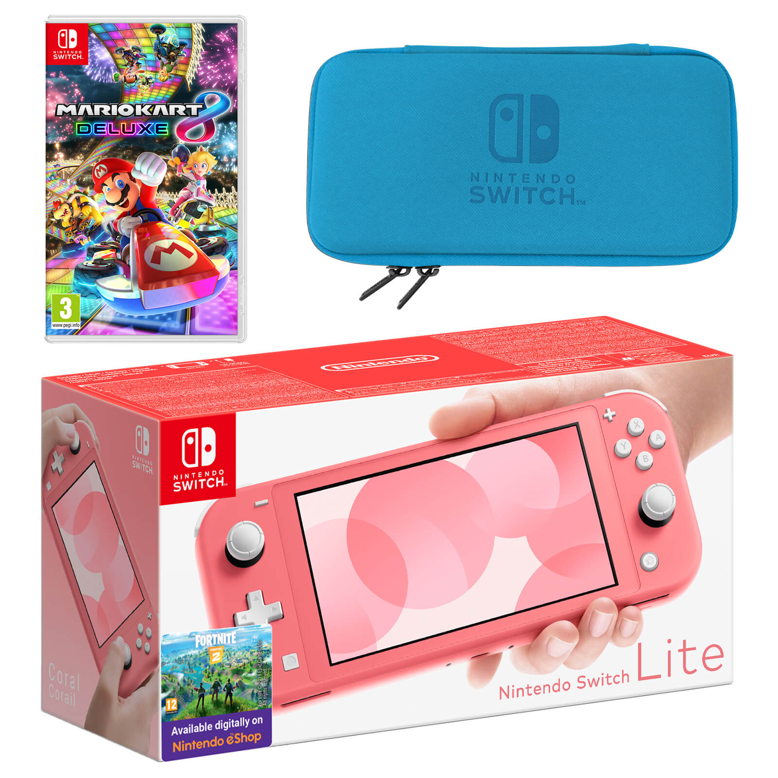 Nintendo Switch Lite Coral Mario Kart 8 Deluxe Pack Nintendo Official Uk Store