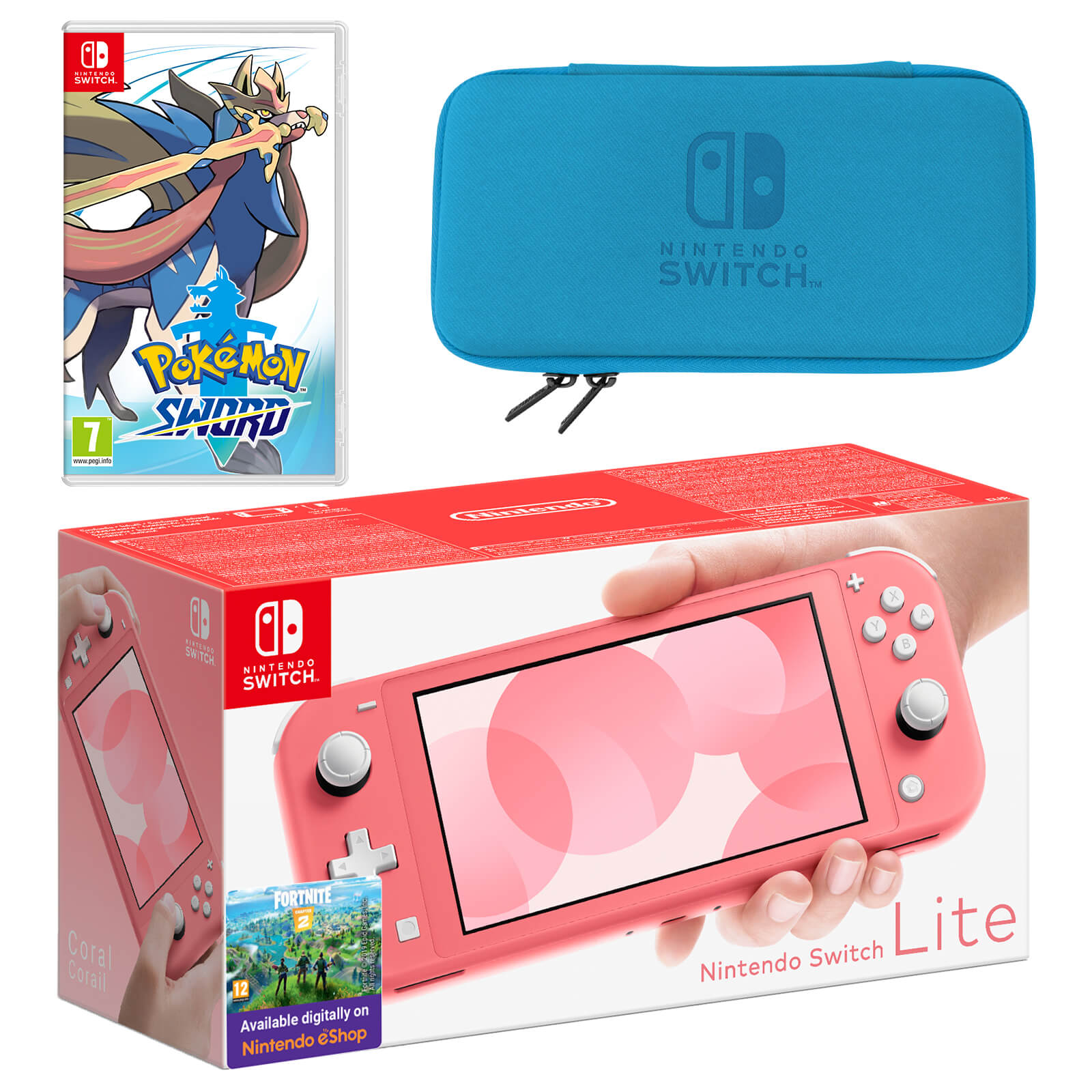 Nintendo Switch Lite Coral Pokemon Sword Pack Nintendo