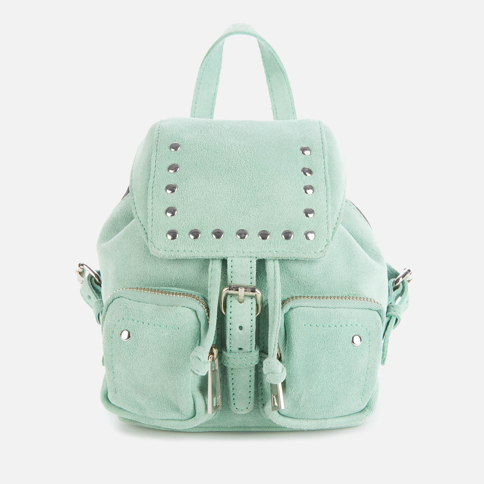 green suede bag