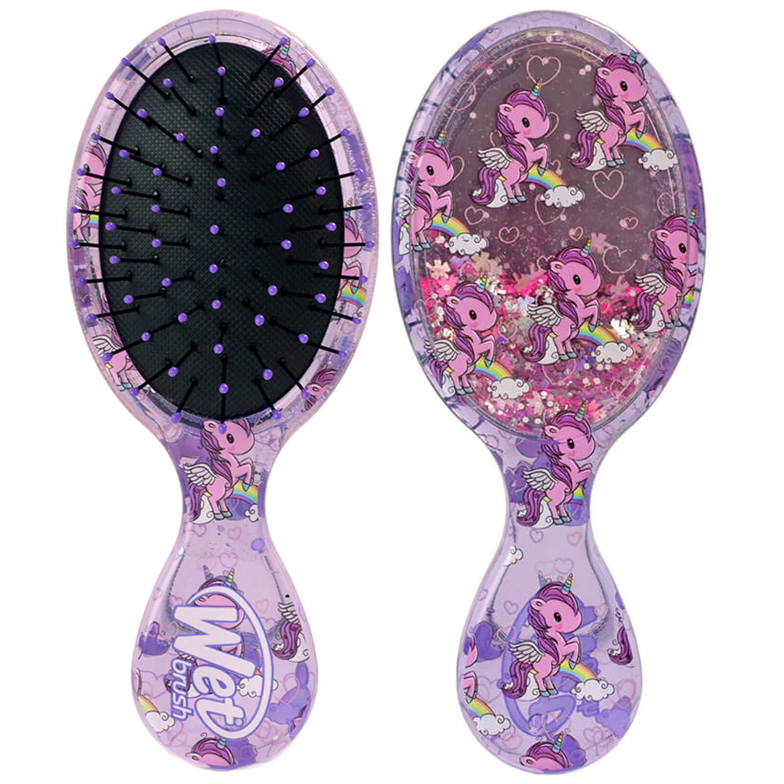 Wetbrush Liquid Glitter Mini Detangler Brush Unicorn Glitter