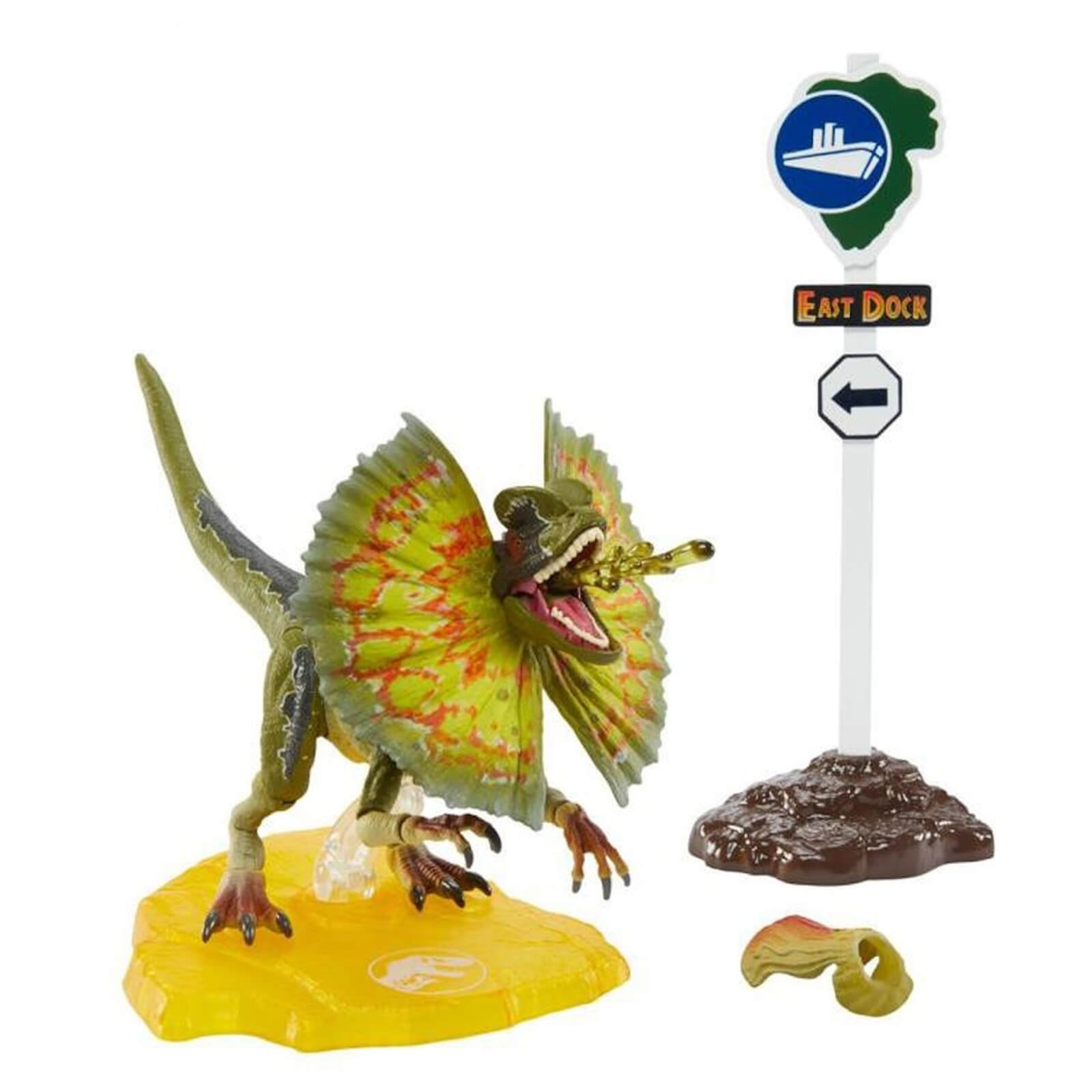 mattel jurassic park amber collection dilophosaurus action figure stores