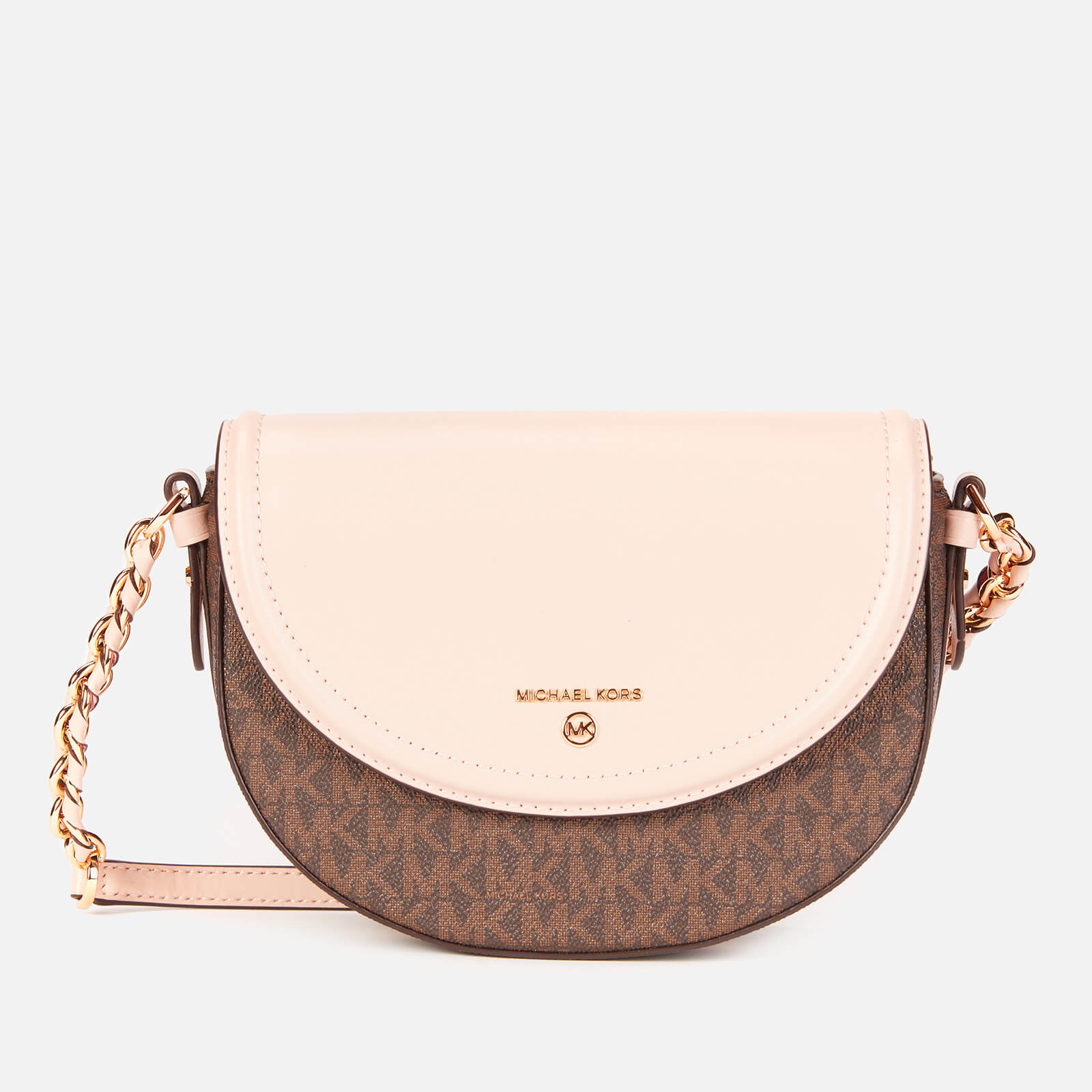 michael kors half dome crossbody soft pink