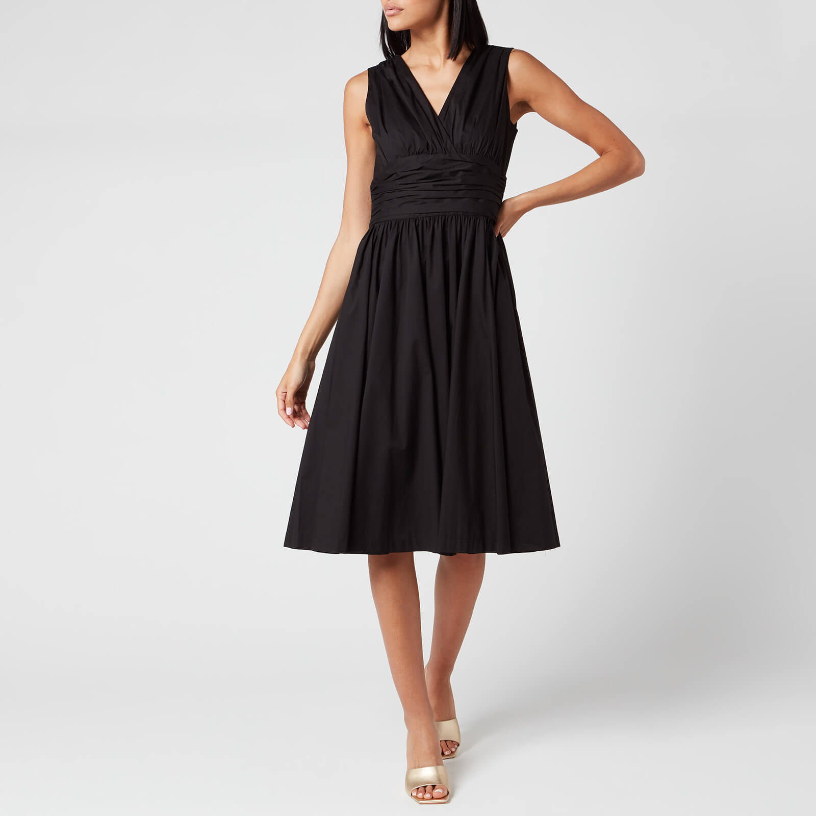michael kors black midi dress