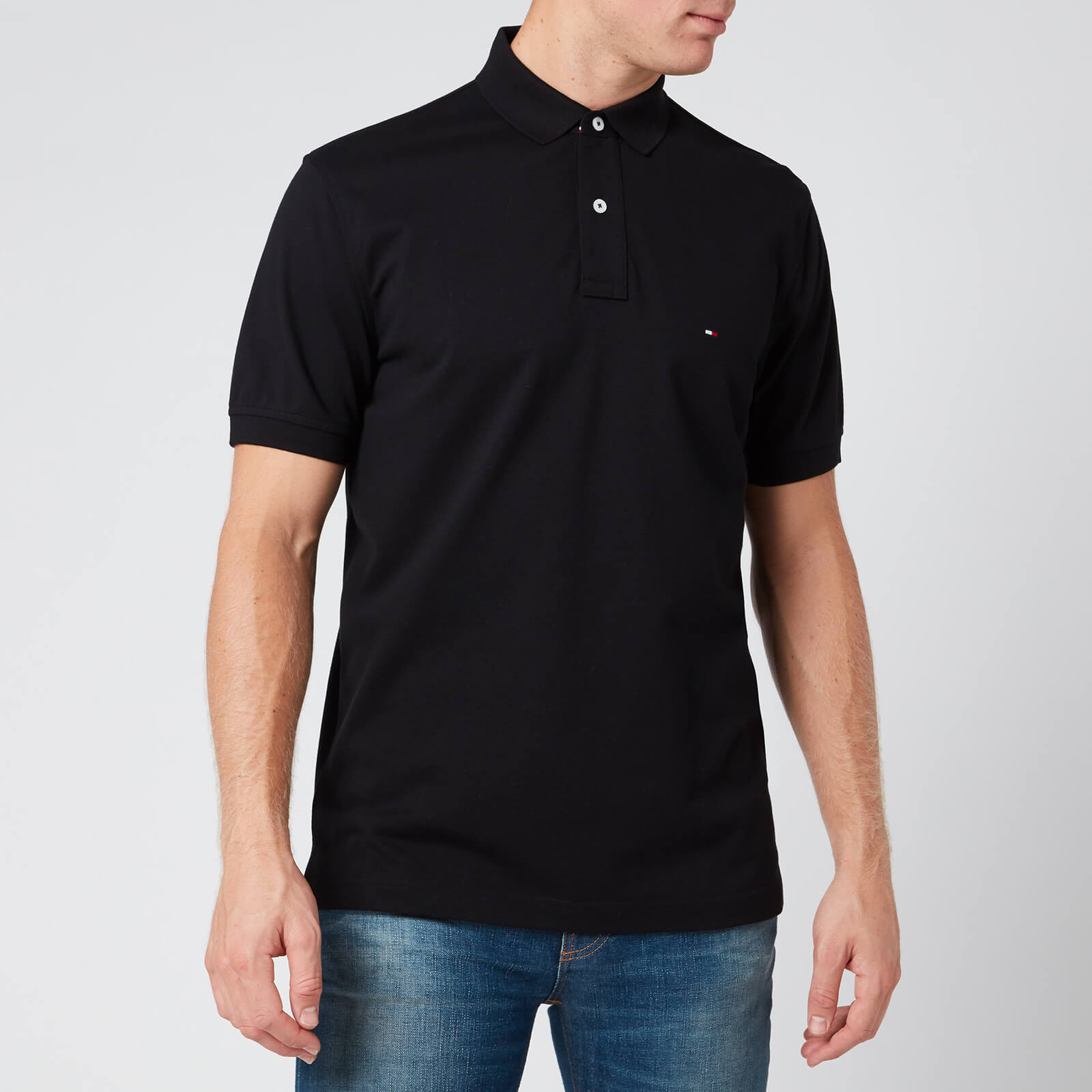 tommy hilfiger black collar shirts