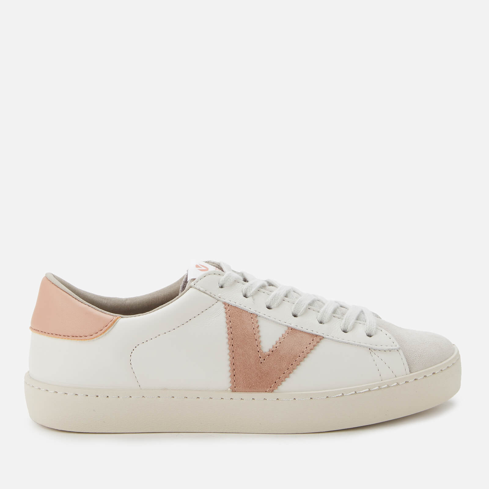 White trainers with v on side clearance