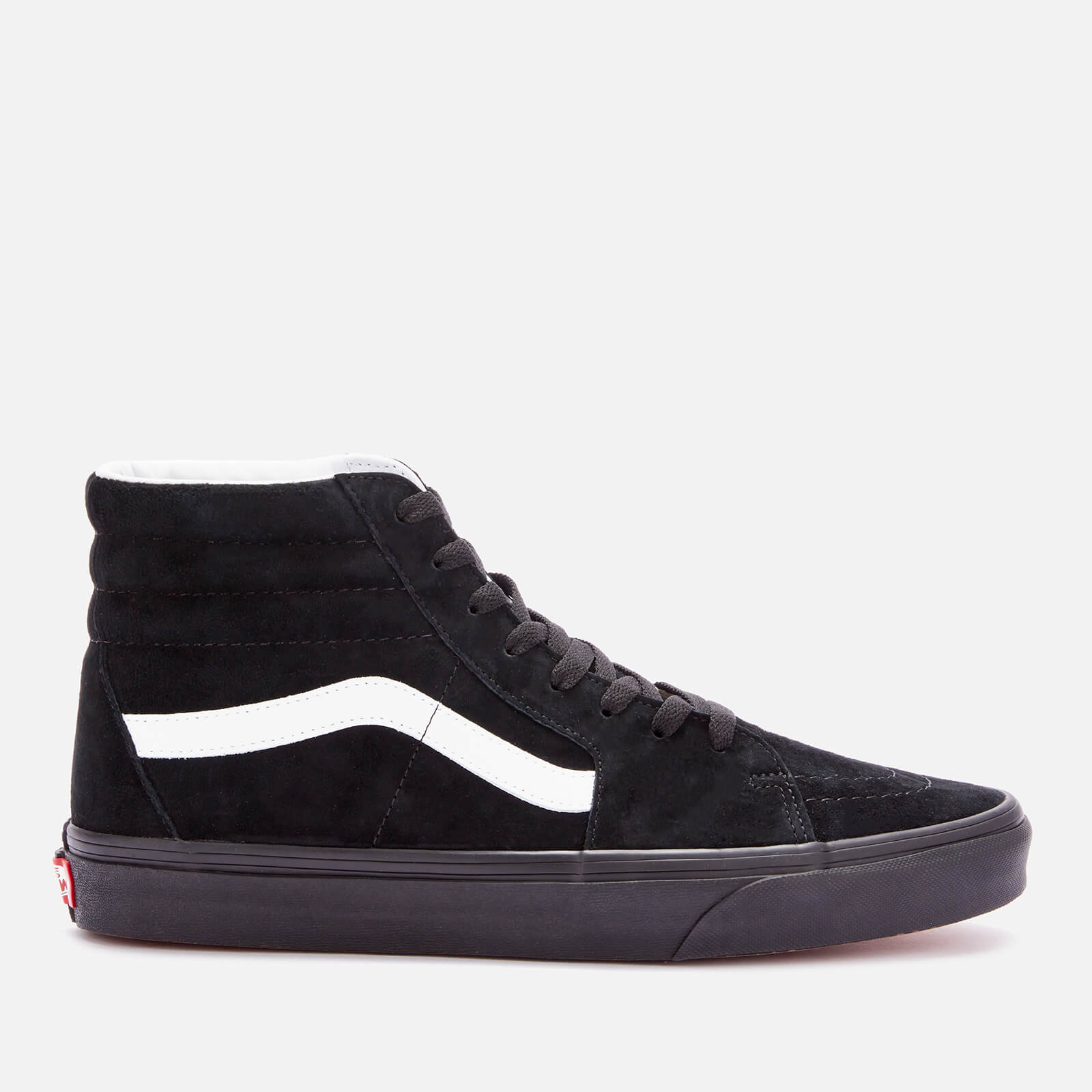 vans sk8 hi black white suede mens trainers