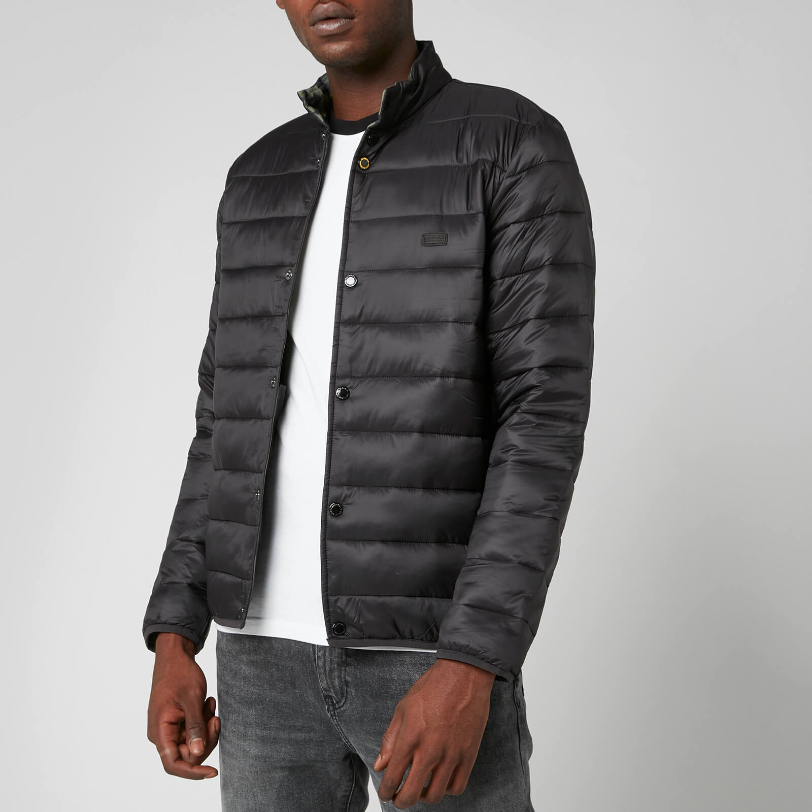 barbour lockseam casual jacket dark sand