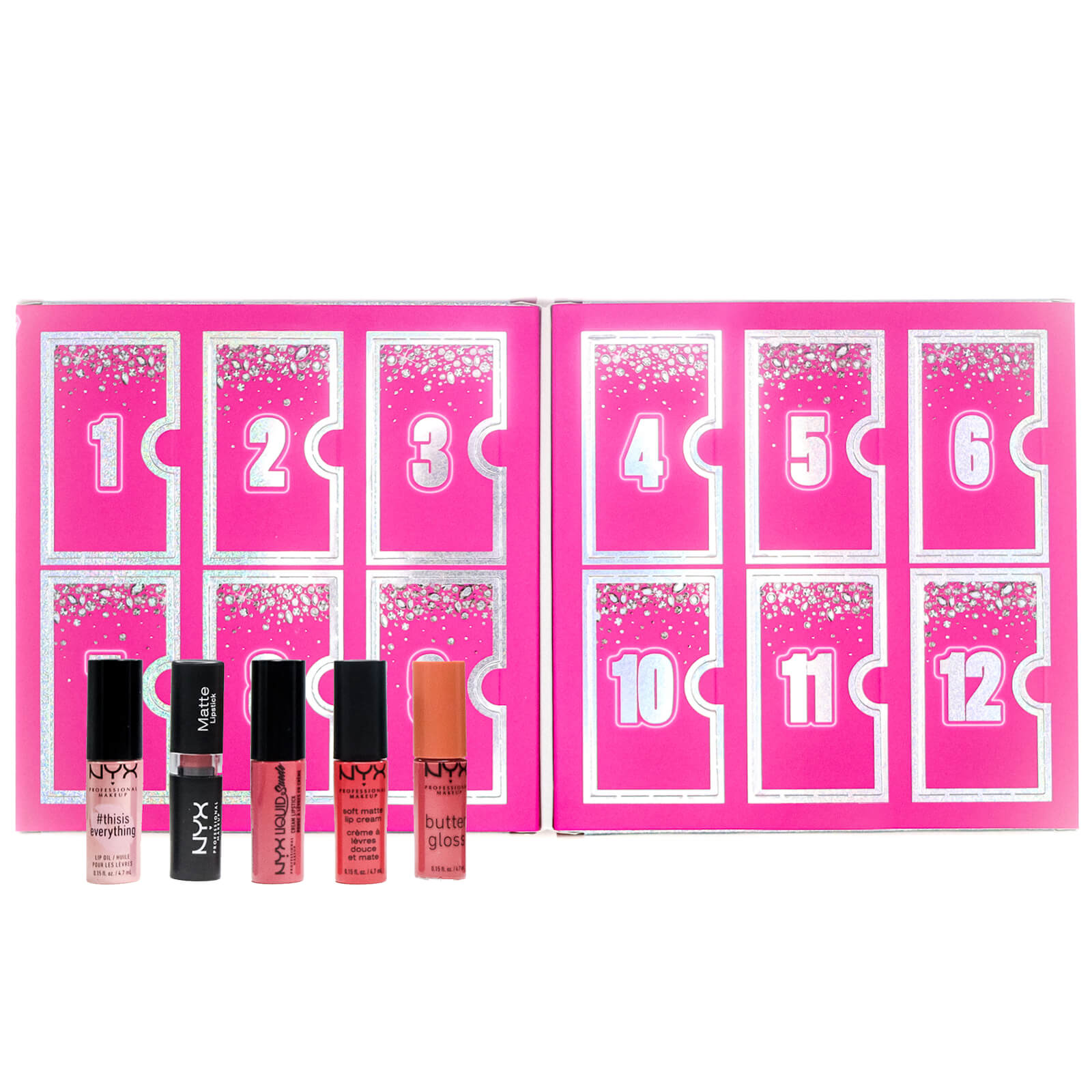 Nyx Professional Makeup Diamonds And Ice Please 12 Day Lipstick Advent Calendar Christmas Countdown Lookfantastic