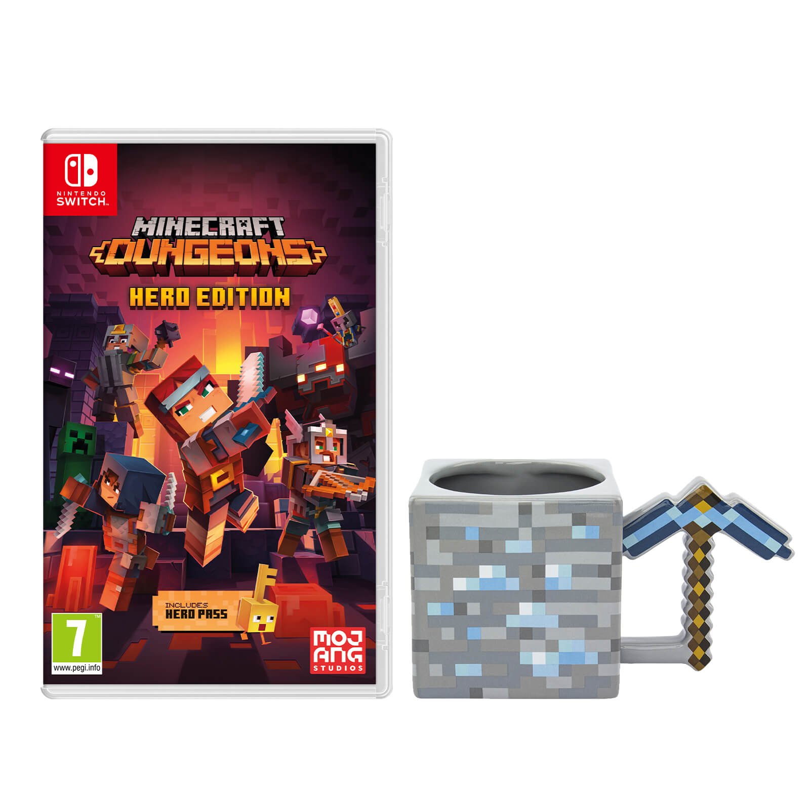 minecraft dungeons hero edition pickaxe mug