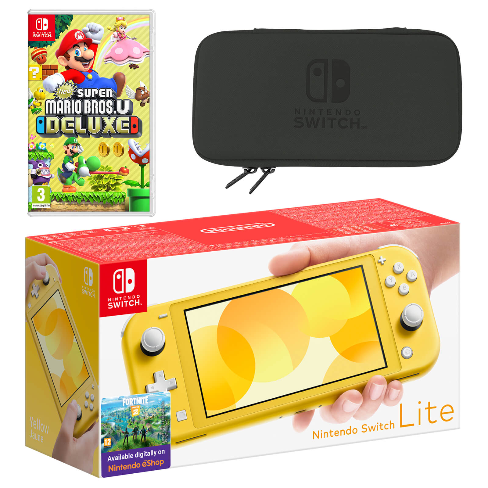 Nintendo Switch Lite Yellow New Super Mario Bros U Deluxe Pack Nintendo Official Uk Store